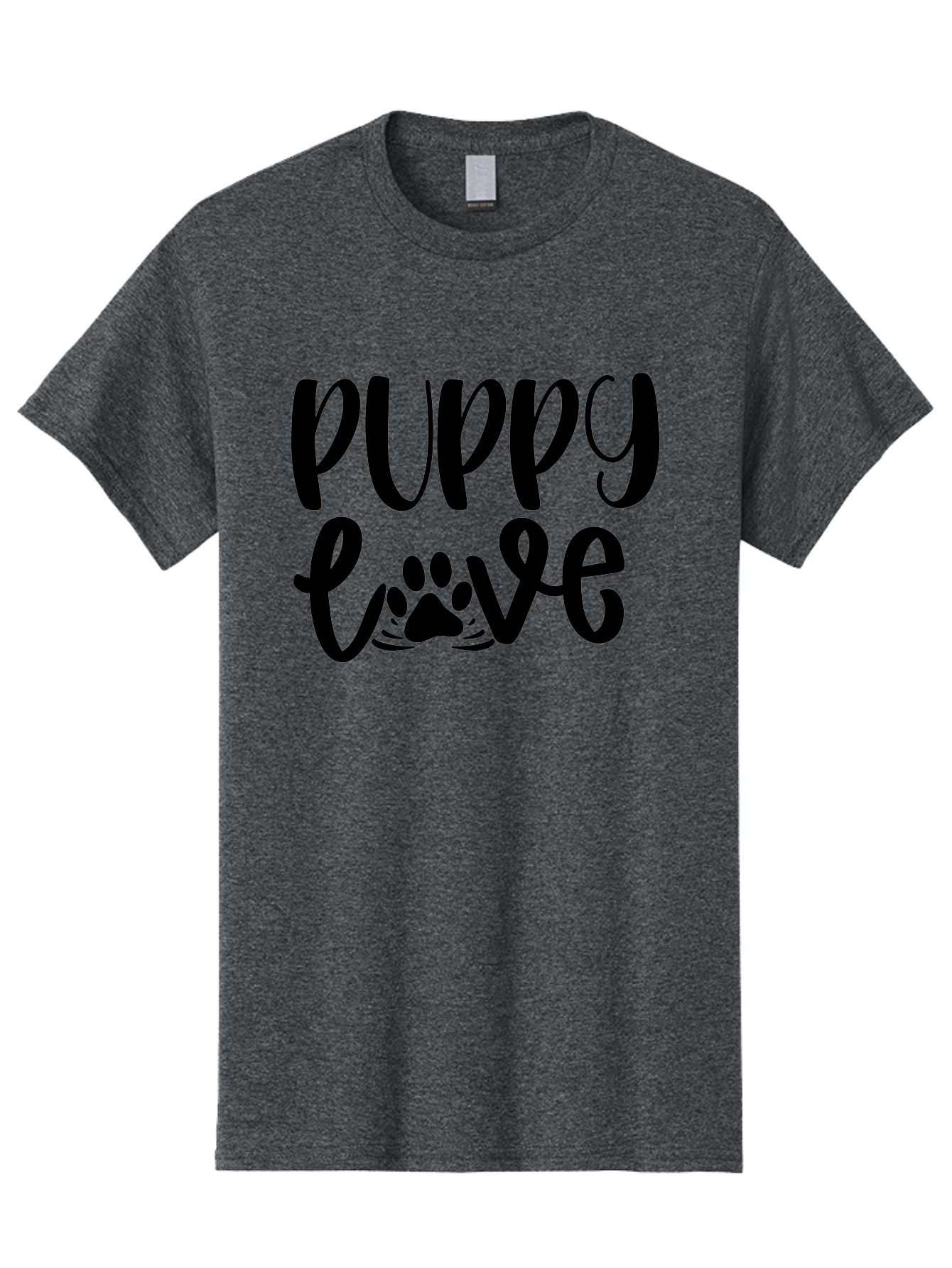 Puppy-Love Men'S Graphic Tee, 100% Cotton, Comfortable Casual Summer Wear, Machine Washable, Puppy Love, Dog Lovers, Cute Puppies, Paw Print, Heartwarming, Dog Owners, Pet Lovers, Adorable Designs, Typography Art Aad471 5