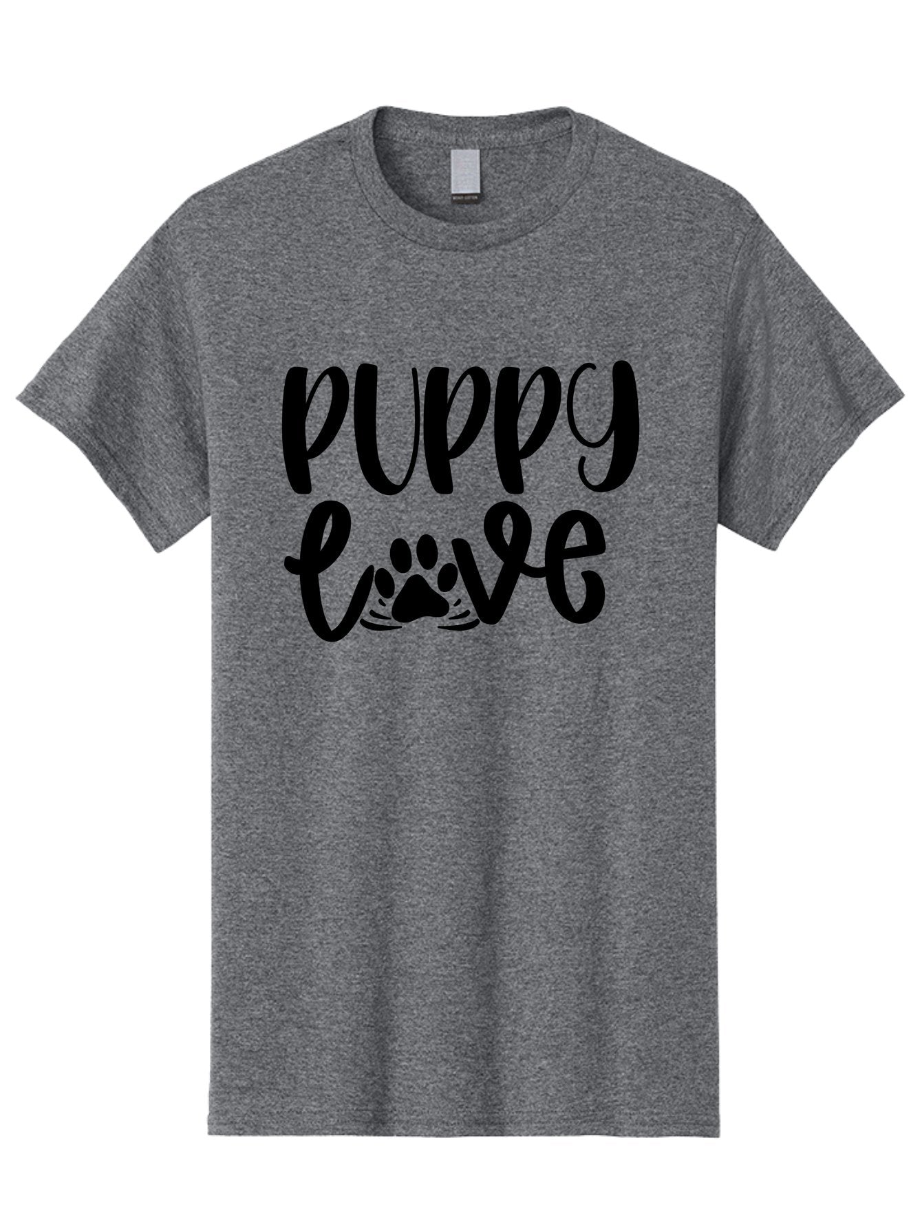 Puppy-Love Men'S Graphic Tee, 100% Cotton, Comfortable Casual Summer Wear, Machine Washable, Puppy Love, Dog Lovers, Cute Puppies, Paw Print, Heartwarming, Dog Owners, Pet Lovers, Adorable Designs, Typography Art Aad471 13