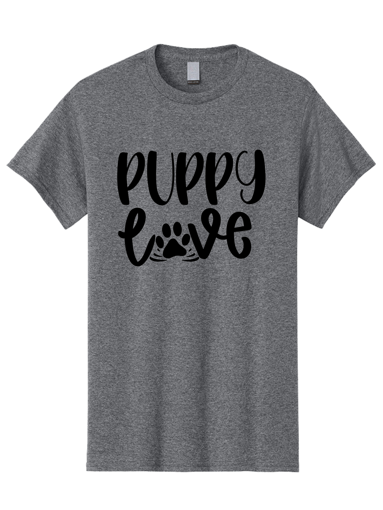 Puppy-Love Men'S Graphic Tee, 100% Cotton, Comfortable Casual Summer Wear, Machine Washable, Puppy Love, Dog Lovers, Cute Puppies, Paw Print, Heartwarming, Dog Owners, Pet Lovers, Adorable Designs, Typography Art Aad471 29