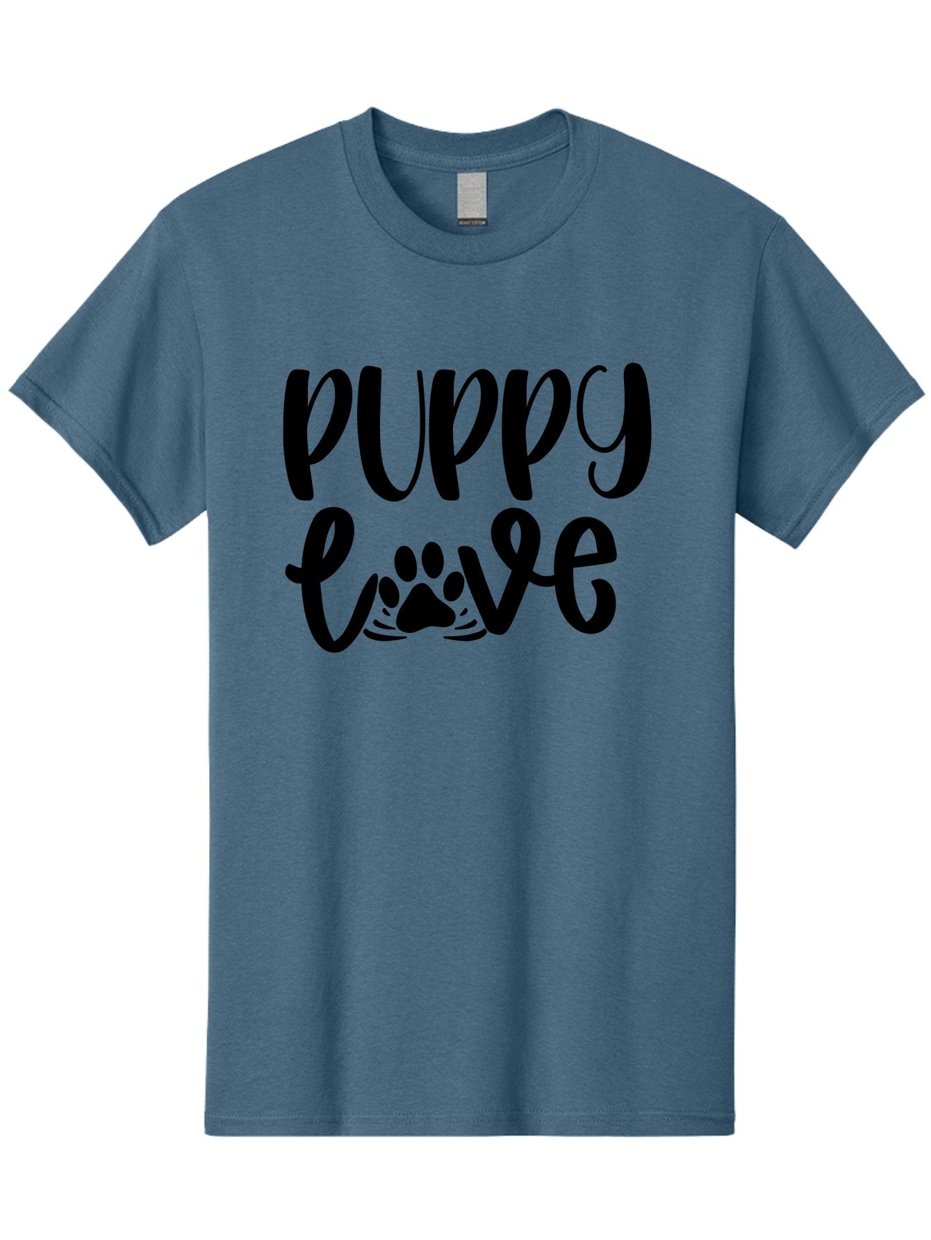 Puppy-Love Men'S Graphic Tee, 100% Cotton, Comfortable Casual Summer Wear, Machine Washable, Puppy Love, Dog Lovers, Cute Puppies, Paw Print, Heartwarming, Dog Owners, Pet Lovers, Adorable Designs, Typography Art Aad471 15