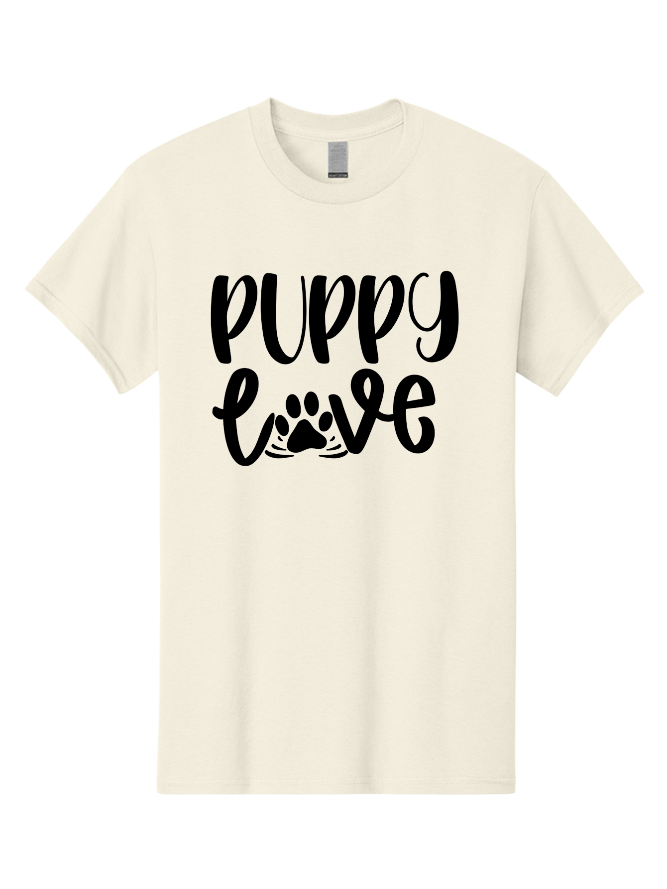 Puppy-Love Men'S Graphic Tee, 100% Cotton, Comfortable Casual Summer Wear, Machine Washable, Puppy Love, Dog Lovers, Cute Puppies, Paw Print, Heartwarming, Dog Owners, Pet Lovers, Adorable Designs, Typography Art Aad471 3