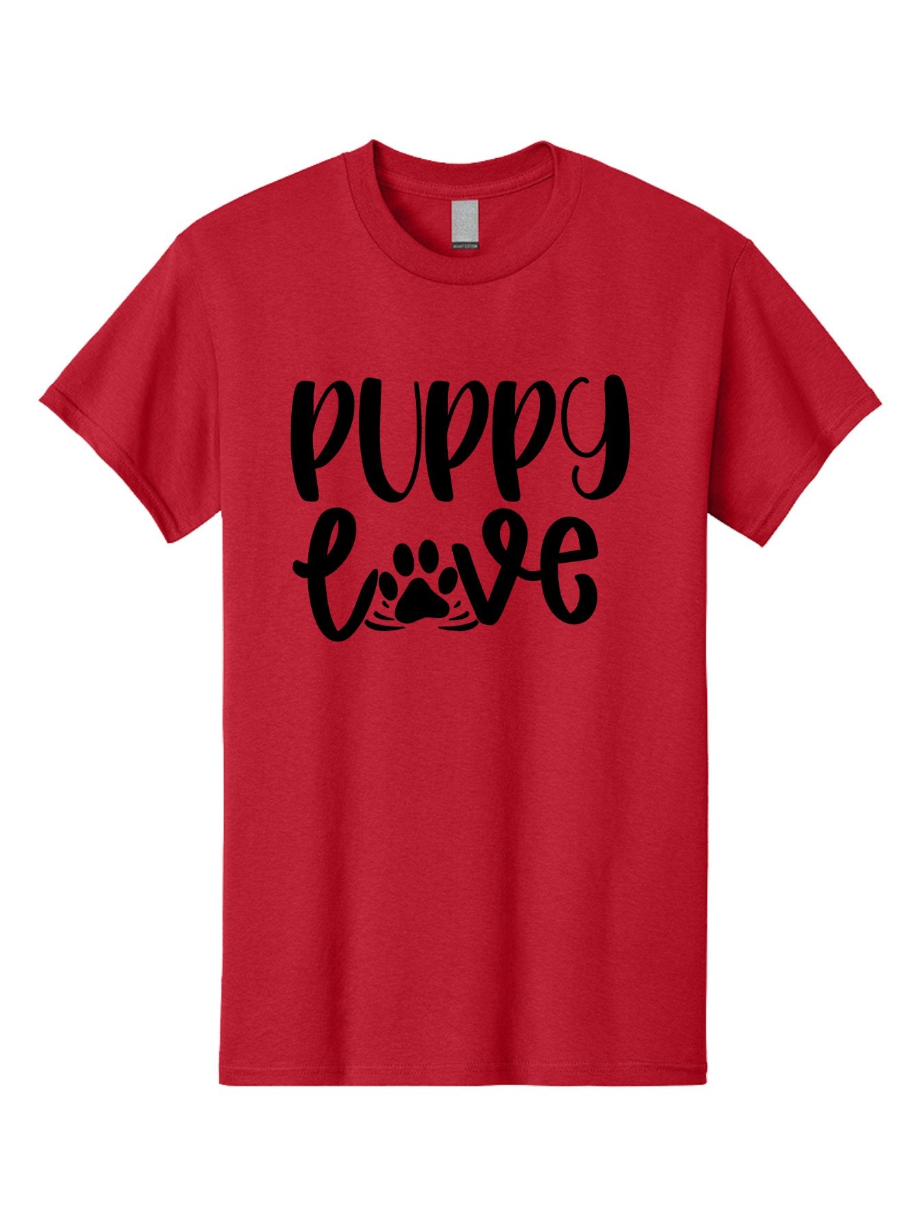Puppy-Love Men'S Graphic Tee, 100% Cotton, Comfortable Casual Summer Wear, Machine Washable, Puppy Love, Dog Lovers, Cute Puppies, Paw Print, Heartwarming, Dog Owners, Pet Lovers, Adorable Designs, Typography Art Aad471 7