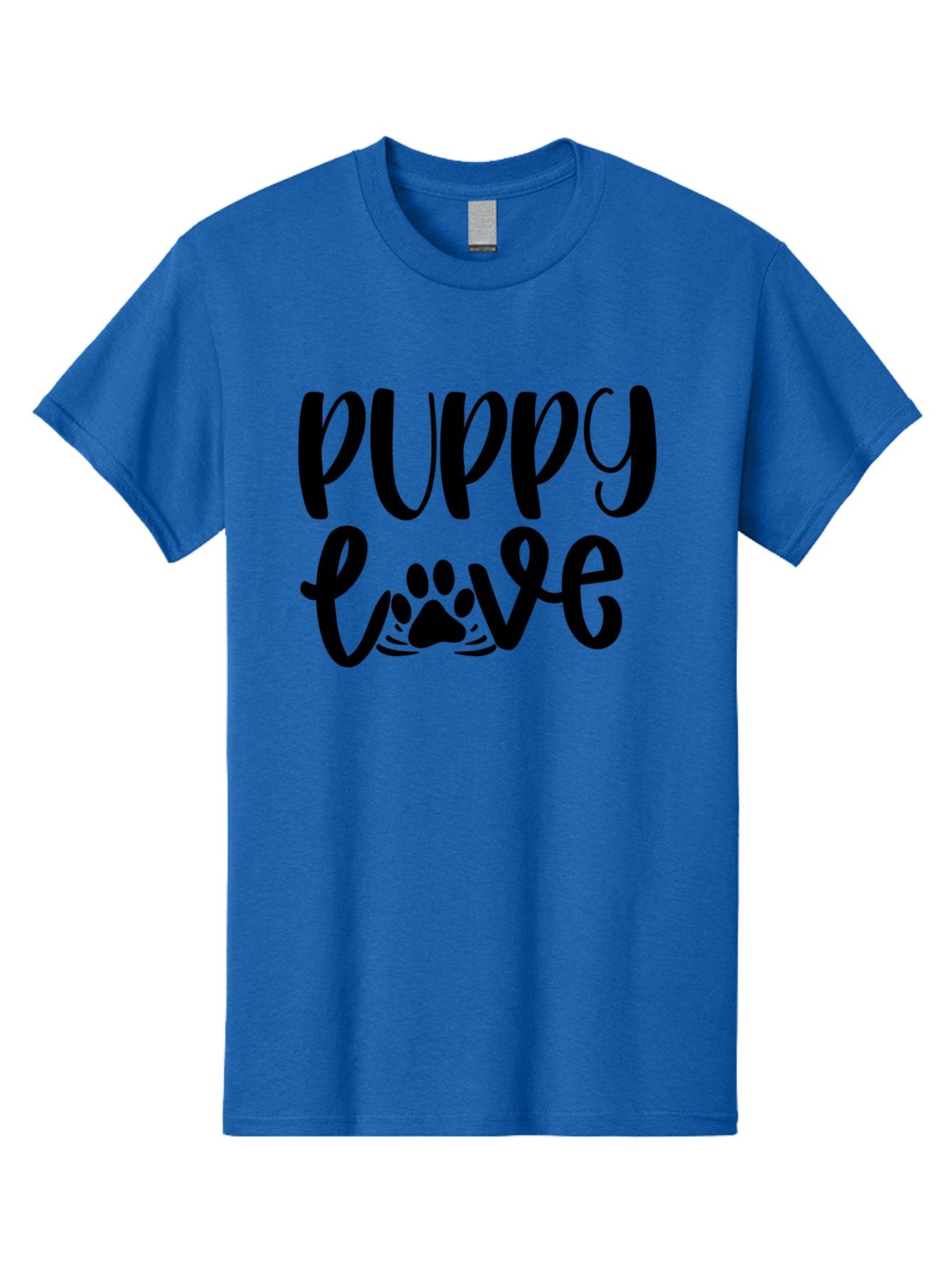 Puppy-Love Men'S Graphic Tee, 100% Cotton, Comfortable Casual Summer Wear, Machine Washable, Puppy Love, Dog Lovers, Cute Puppies, Paw Print, Heartwarming, Dog Owners, Pet Lovers, Adorable Designs, Typography Art Aad471 4
