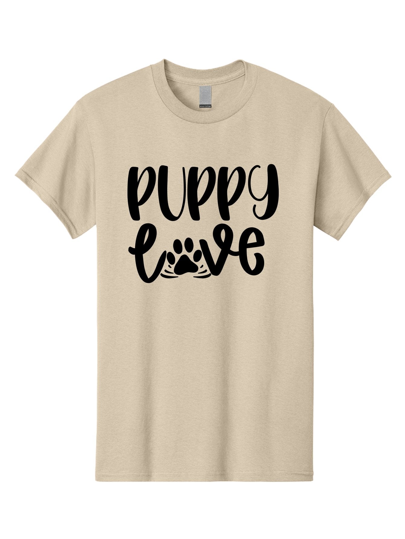Puppy-Love Men'S Graphic Tee, 100% Cotton, Comfortable Casual Summer Wear, Machine Washable, Puppy Love, Dog Lovers, Cute Puppies, Paw Print, Heartwarming, Dog Owners, Pet Lovers, Adorable Designs, Typography Art Aad471 9