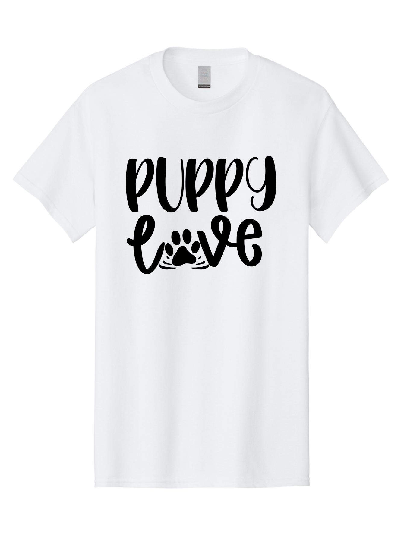 Puppy-Love Men'S Graphic Tee, 100% Cotton, Comfortable Casual Summer Wear, Machine Washable, Puppy Love, Dog Lovers, Cute Puppies, Paw Print, Heartwarming, Dog Owners, Pet Lovers, Adorable Designs, Typography Art Aad471 15