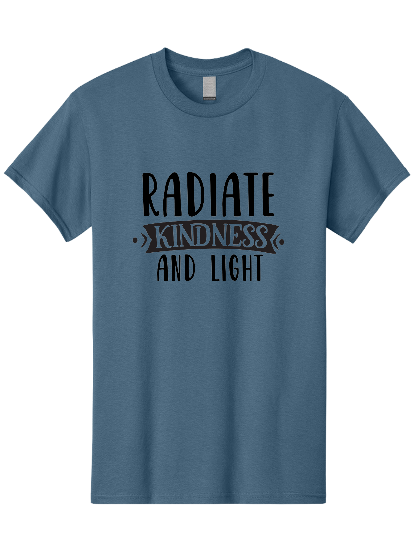 Radiate-Kindness-And-Light Men'S Graphic Tee, 100% Cotton, Comfortable Casual Summer Wear, Machine Washable, Inspirational Quote, Kindness Matters, Spread Love, Positive Affirmation, Motivational Phrase, Uplifting Message, Kindness And Light Aad472