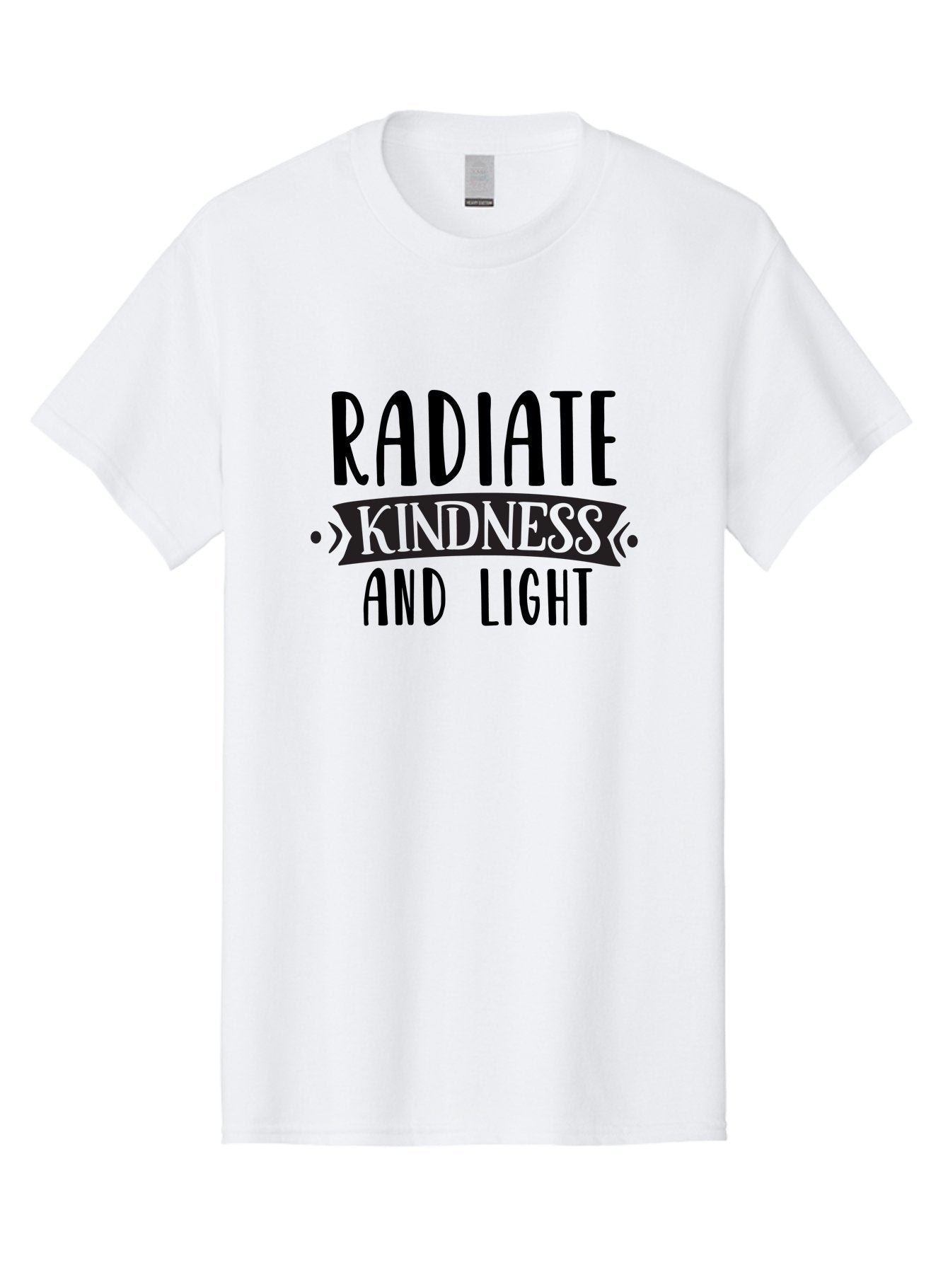 Radiate-Kindness-And-Light Men'S Graphic Tee, 100% Cotton, Comfortable Casual Summer Wear, Machine Washable, Inspirational Quote, Kindness Matters, Spread Love, Positive Affirmation, Motivational Phrase, Uplifting Message, Kindness And Light Aad472