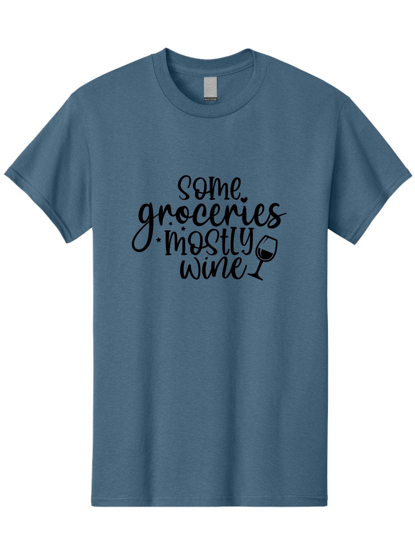 Some-Groceries-Mostly-Wine Men'S Graphic Tee, 100% Cotton, Comfortable Casual Summer Wear, Machine Washable, Wine Glass, Wine Lover Gift, Wine Quote, Funny Wine Saying, Wine Humor, Wine Lover Quote, Wine Saying Aad476 8