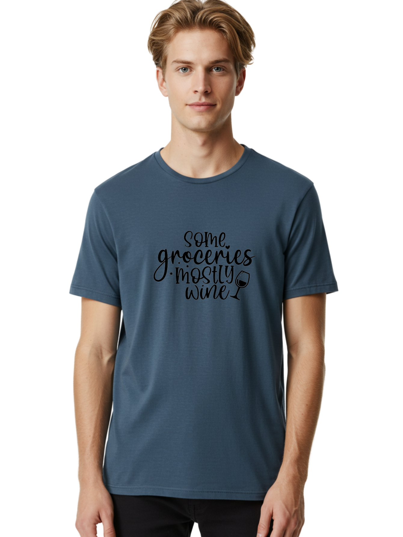 Some-Groceries-Mostly-Wine Men'S Graphic Tee, 100% Cotton, Comfortable Casual Summer Wear, Machine Washable, Wine Glass, Wine Lover Gift, Wine Quote, Funny Wine Saying, Wine Humor, Wine Lover Quote, Wine Saying Aad476 12