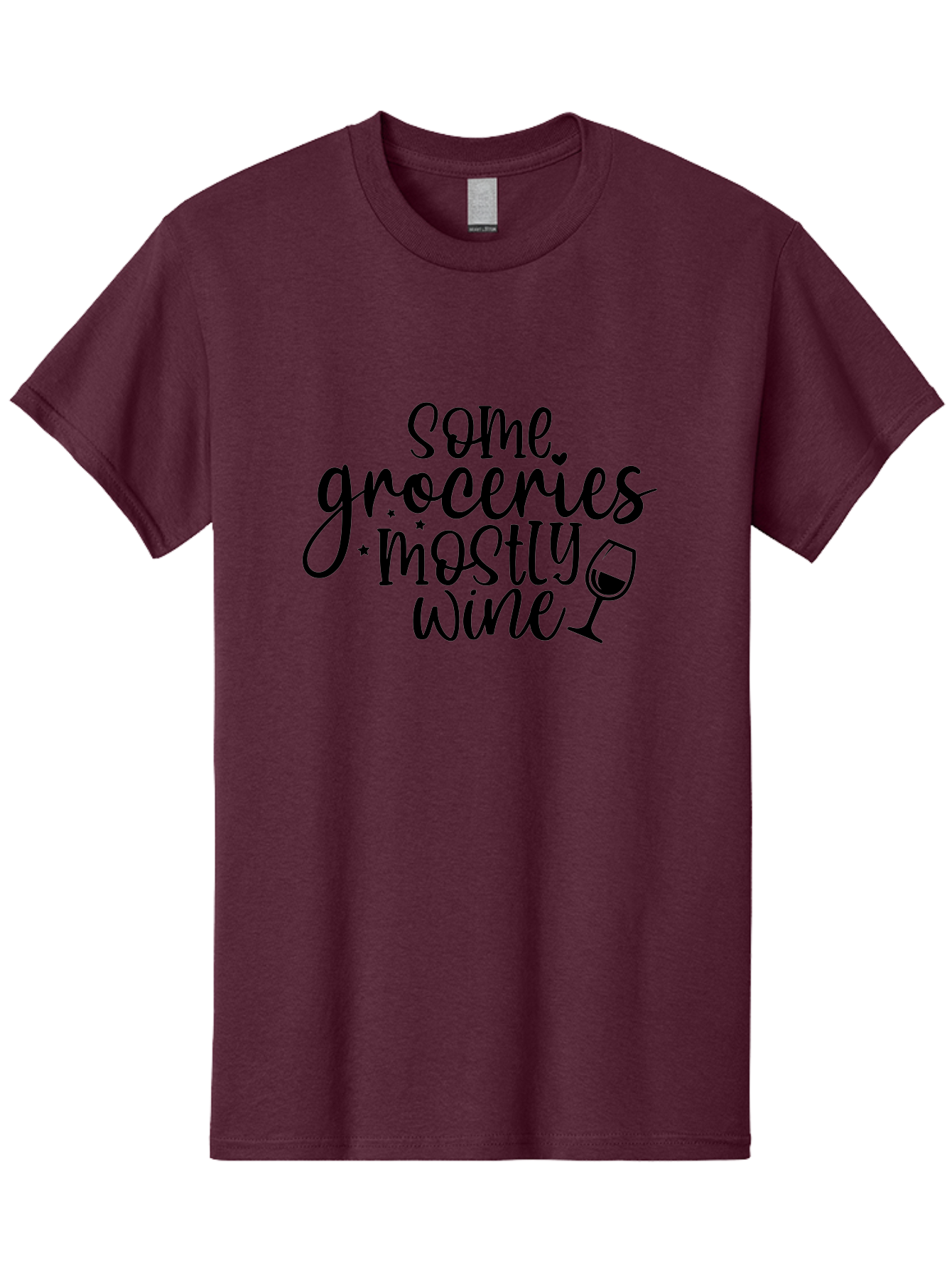 Some-Groceries-Mostly-Wine Men'S Graphic Tee, 100% Cotton, Comfortable Casual Summer Wear, Machine Washable, Wine Glass, Wine Lover Gift, Wine Quote, Funny Wine Saying, Wine Humor, Wine Lover Quote, Wine Saying Aad476 21