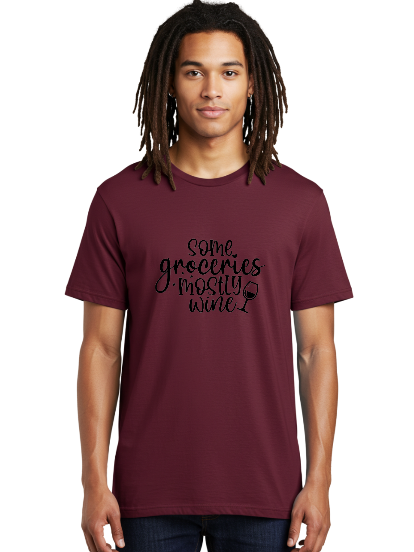 Some-Groceries-Mostly-Wine Men'S Graphic Tee, 100% Cotton, Comfortable Casual Summer Wear, Machine Washable, Wine Glass, Wine Lover Gift, Wine Quote, Funny Wine Saying, Wine Humor, Wine Lover Quote, Wine Saying Aad476 22