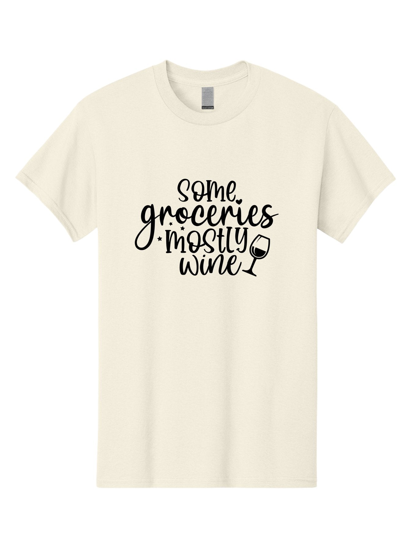 Some-Groceries-Mostly-Wine Men'S Graphic Tee, 100% Cotton, Comfortable Casual Summer Wear, Machine Washable, Wine Glass, Wine Lover Gift, Wine Quote, Funny Wine Saying, Wine Humor, Wine Lover Quote, Wine Saying Aad476 14