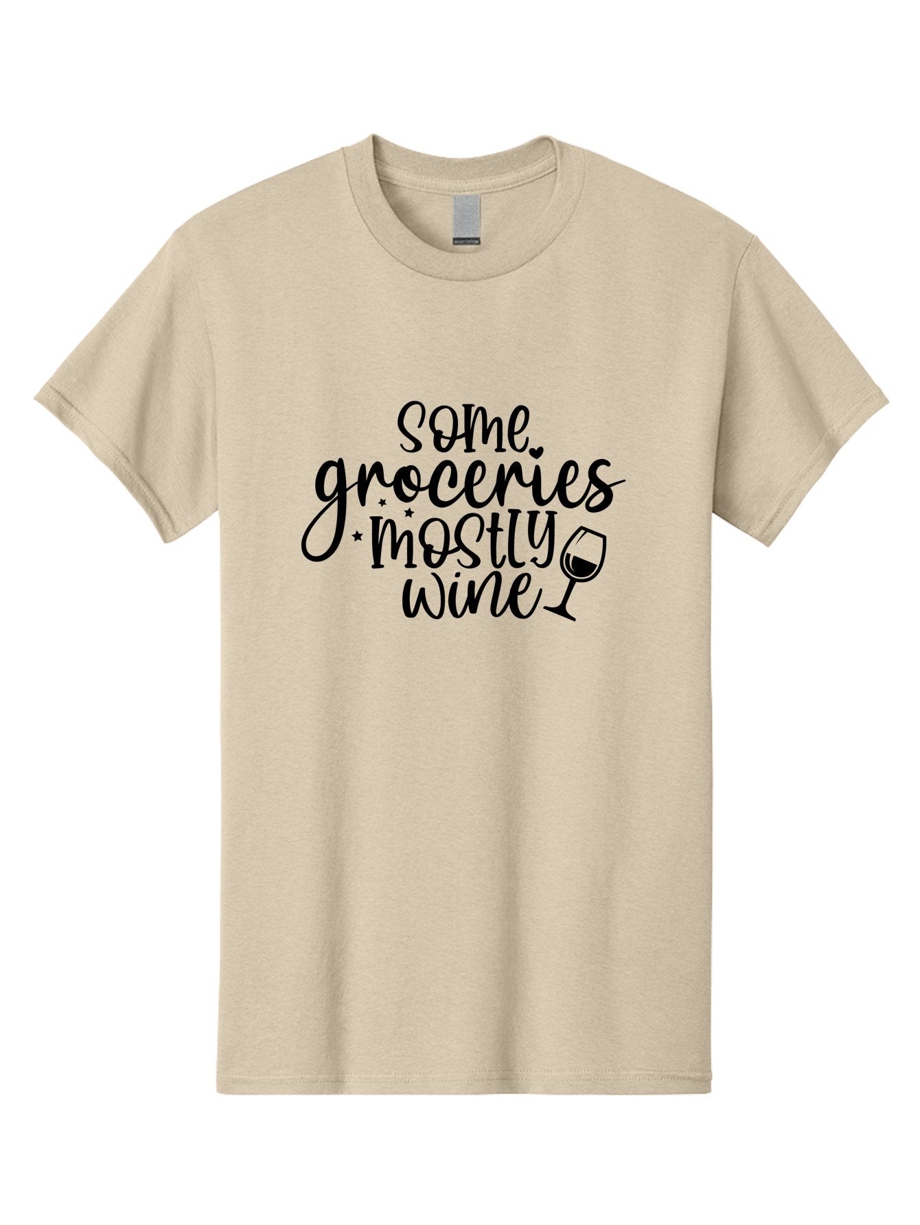Some-Groceries-Mostly-Wine Men'S Graphic Tee, 100% Cotton, Comfortable Casual Summer Wear, Machine Washable, Wine Glass, Wine Lover Gift, Wine Quote, Funny Wine Saying, Wine Humor, Wine Lover Quote, Wine Saying Aad476 4