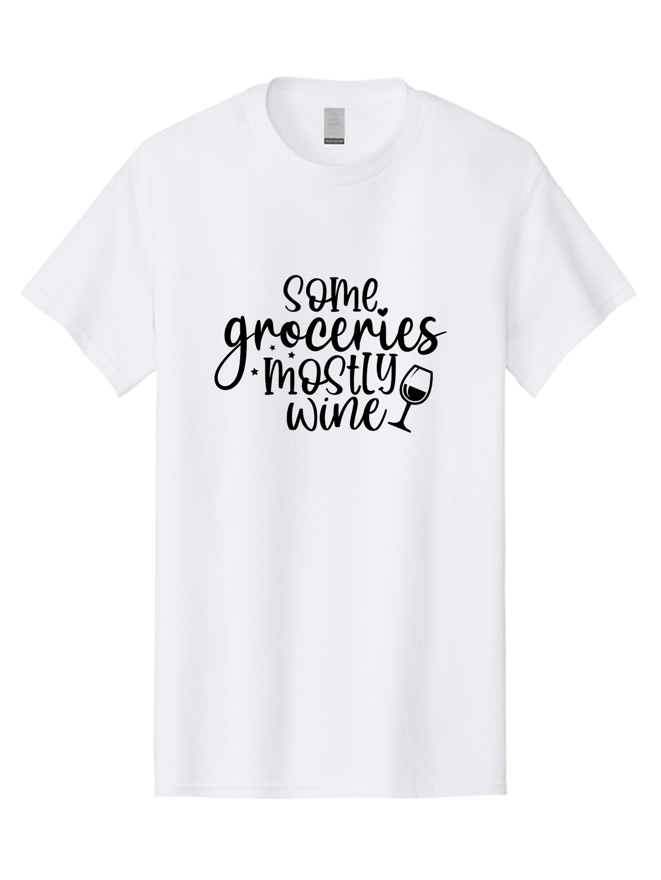 Some-Groceries-Mostly-Wine Men'S Graphic Tee, 100% Cotton, Comfortable Casual Summer Wear, Machine Washable, Wine Glass, Wine Lover Gift, Wine Quote, Funny Wine Saying, Wine Humor, Wine Lover Quote, Wine Saying Aad476 17