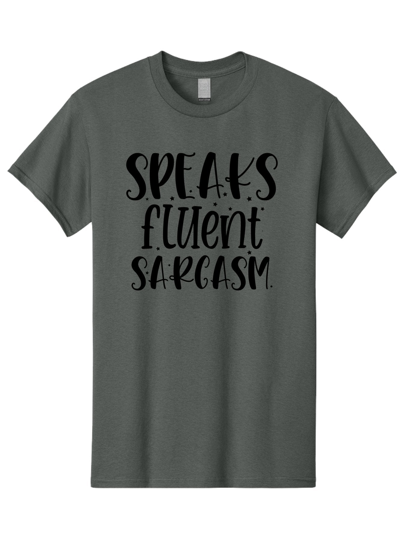 Speaks-Fluent-Sarcasm Men'S Graphic Tee, 100% Cotton, Comfortable Casual Summer Wear, Machine Washable, Sarcastic Quotes, Funny Sayings, Witty Humor, Playful Typography, Quirky Designs, Humorous Graphics, Sassy Phrases, Creative Fonts, Aad479 6