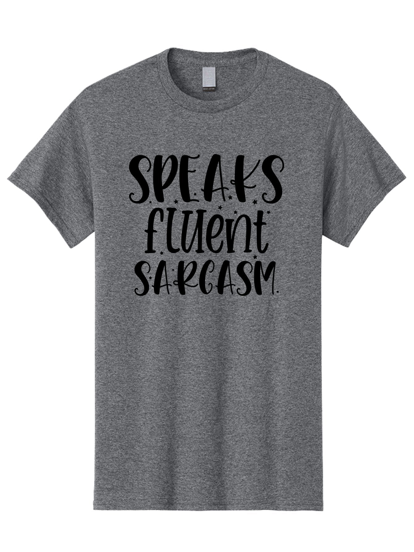 Speaks-Fluent-Sarcasm Men'S Graphic Tee, 100% Cotton, Comfortable Casual Summer Wear, Machine Washable, Sarcastic Quotes, Funny Sayings, Witty Humor, Playful Typography, Quirky Designs, Humorous Graphics, Sassy Phrases, Creative Fonts, Aad479 3