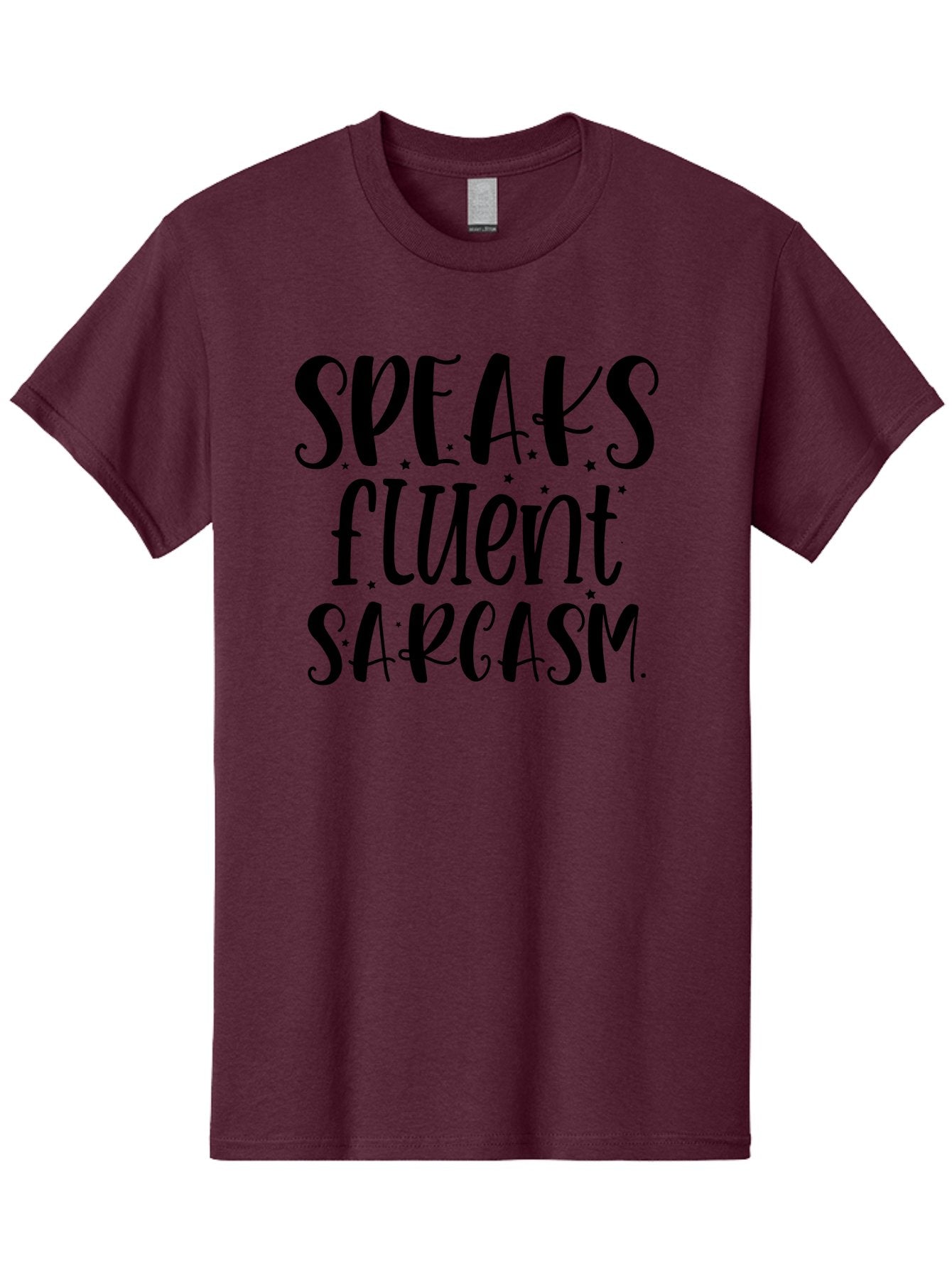Speaks-Fluent-Sarcasm Men'S Graphic Tee, 100% Cotton, Comfortable Casual Summer Wear, Machine Washable, Sarcastic Quotes, Funny Sayings, Witty Humor, Playful Typography, Quirky Designs, Humorous Graphics, Sassy Phrases, Creative Fonts, Aad479 5