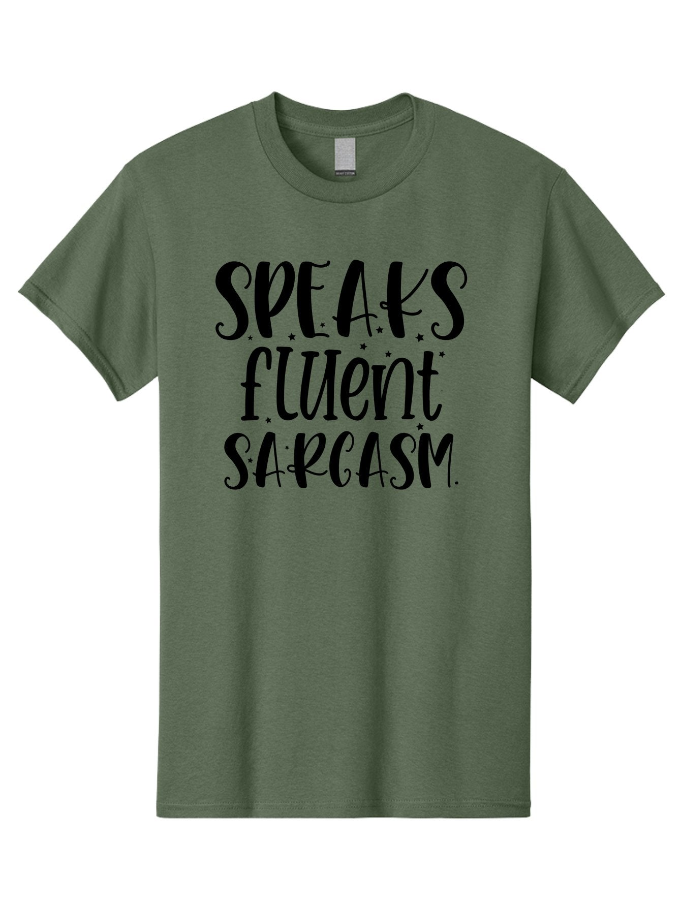 Speaks-Fluent-Sarcasm Men'S Graphic Tee, 100% Cotton, Comfortable Casual Summer Wear, Machine Washable, Sarcastic Quotes, Funny Sayings, Witty Humor, Playful Typography, Quirky Designs, Humorous Graphics, Sassy Phrases, Creative Fonts, Aad479 13