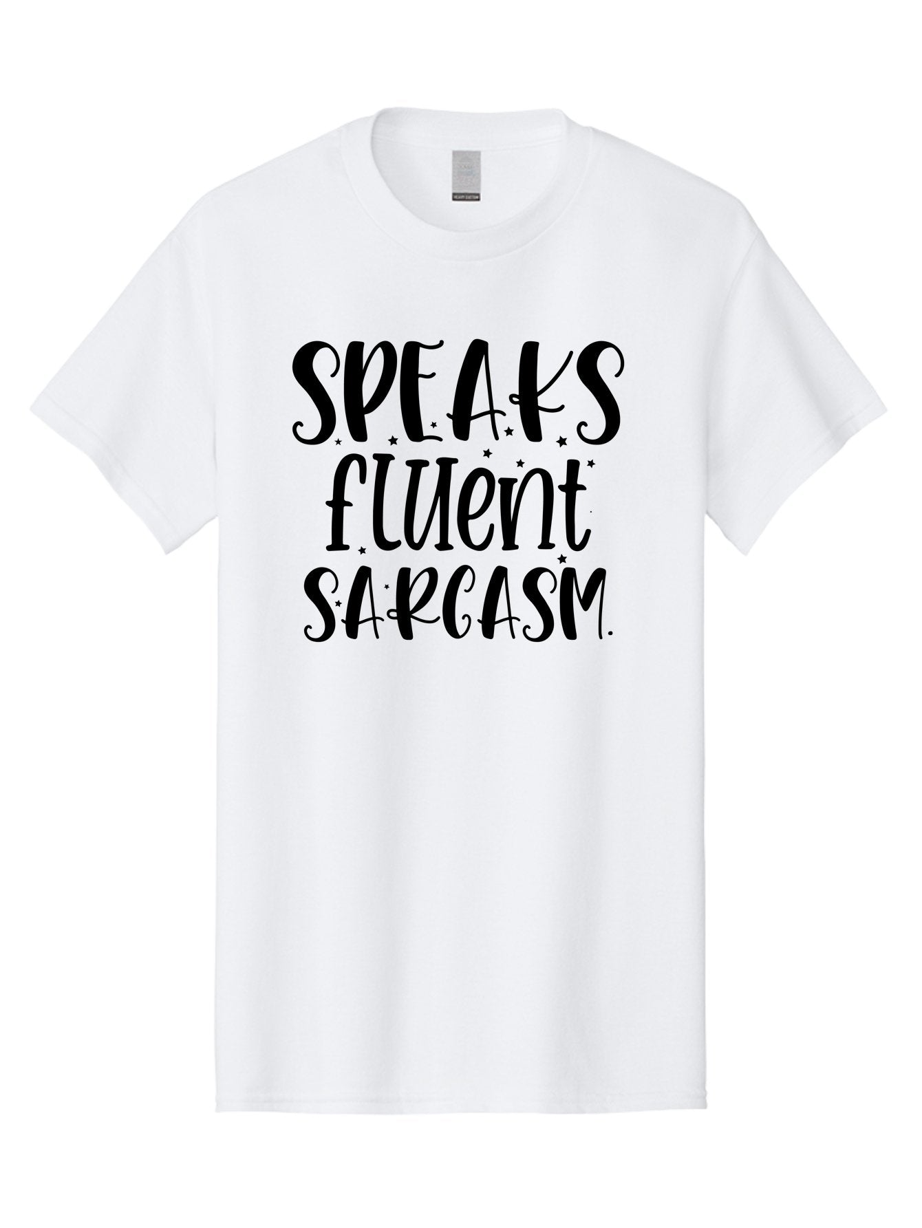 Speaks-Fluent-Sarcasm Men'S Graphic Tee, 100% Cotton, Comfortable Casual Summer Wear, Machine Washable, Sarcastic Quotes, Funny Sayings, Witty Humor, Playful Typography, Quirky Designs, Humorous Graphics, Sassy Phrases, Creative Fonts, Aad479 7