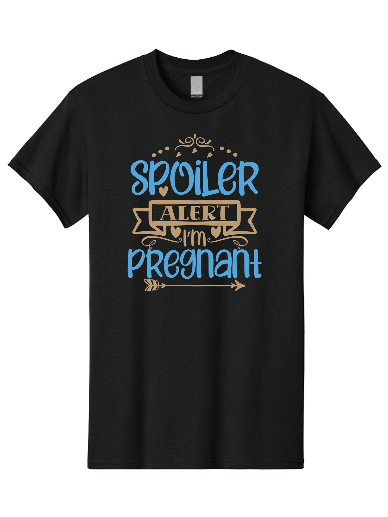 Spoiler-Alert-I-M-Pregnant Men'S Graphic Tee, 100% Cotton, Comfortable Casual Summer Wear, Machine Washable, Pregnancy Announcement, Baby Reveal, Spoiler Alert, Expecting Mother, Pregnancy News, Baby On Board, New Mom Aad480