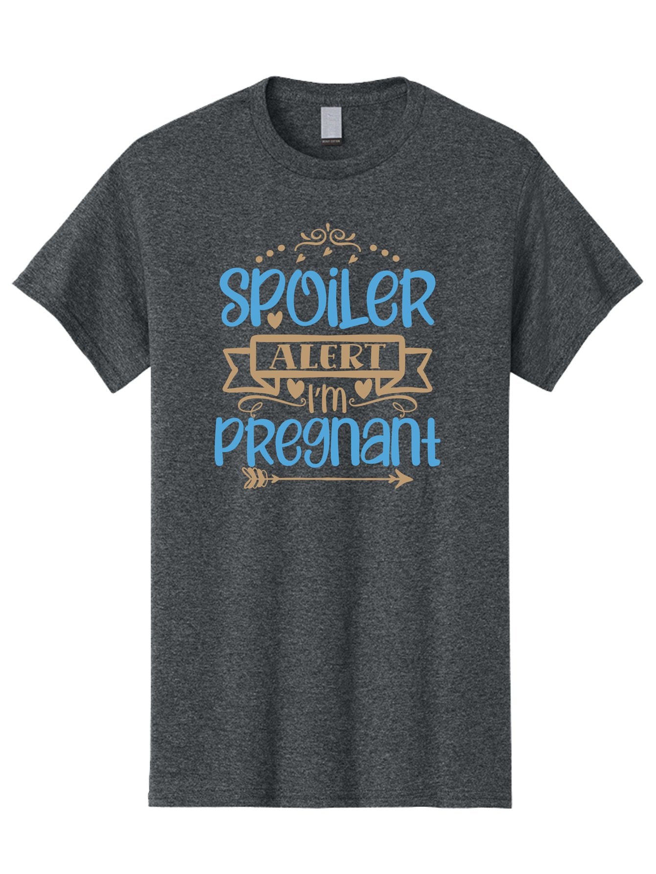 Spoiler-Alert-I-M-Pregnant Men'S Graphic Tee, 100% Cotton, Comfortable Casual Summer Wear, Machine Washable, Pregnancy Announcement, Baby Reveal, Spoiler Alert, Expecting Mother, Pregnancy News, Baby On Board, New Mom Aad480