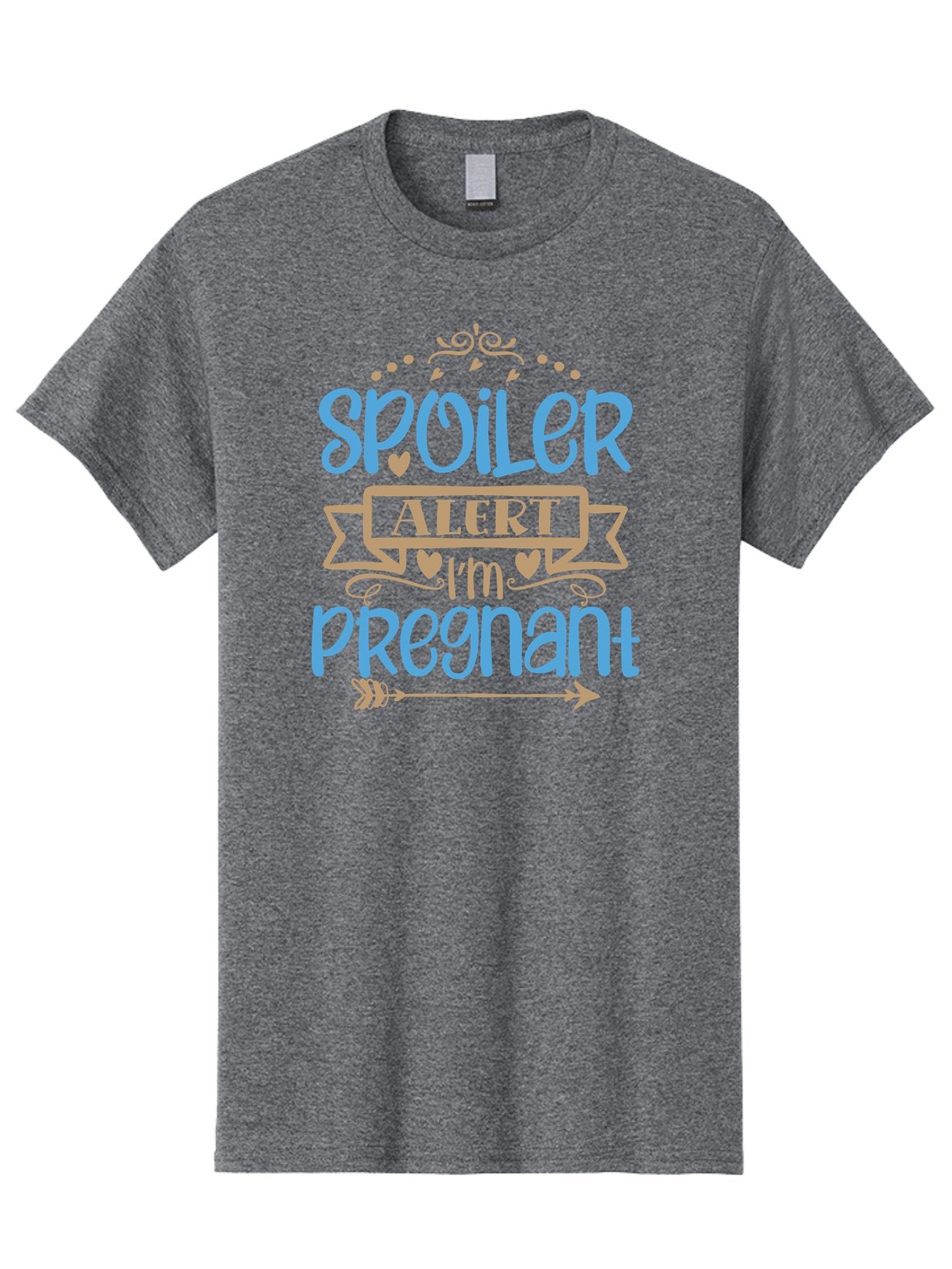 Spoiler-Alert-I-M-Pregnant Men'S Graphic Tee, 100% Cotton, Comfortable Casual Summer Wear, Machine Washable, Pregnancy Announcement, Baby Reveal, Spoiler Alert, Expecting Mother, Pregnancy News, Baby On Board, New Mom Aad480 15