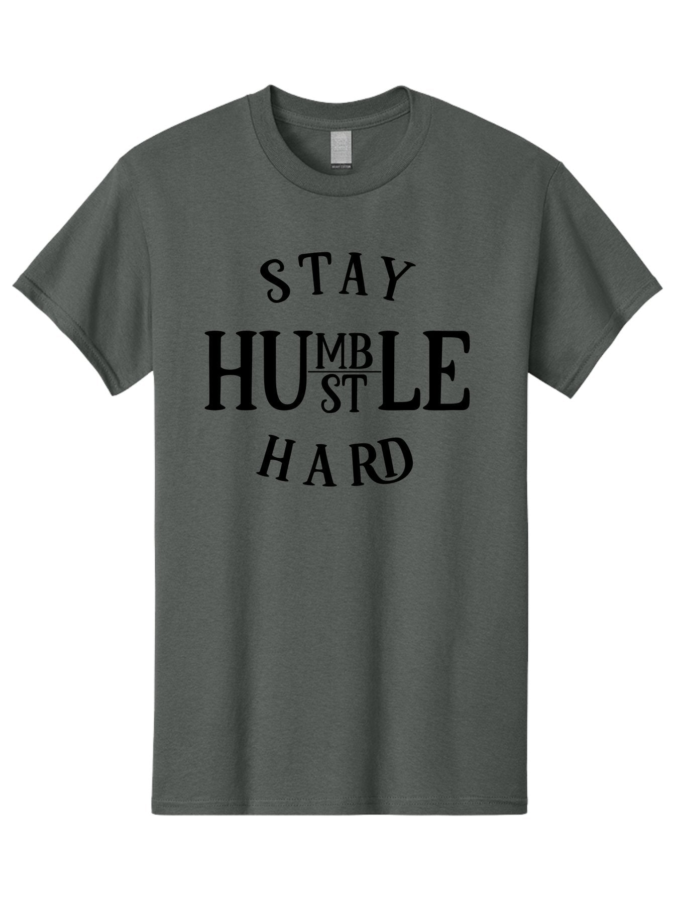 Stay-Humble-Hard Men'S Graphic Tee, 100% Cotton, Comfortable Casual Summer Wear, Machine Washable, Motivational Quote, Inspirational Phrase, Bold Typography, Stay Humble Hard, Humility, Perseverance, Hard Work, Success Mindset, Quote Art Aad481 6