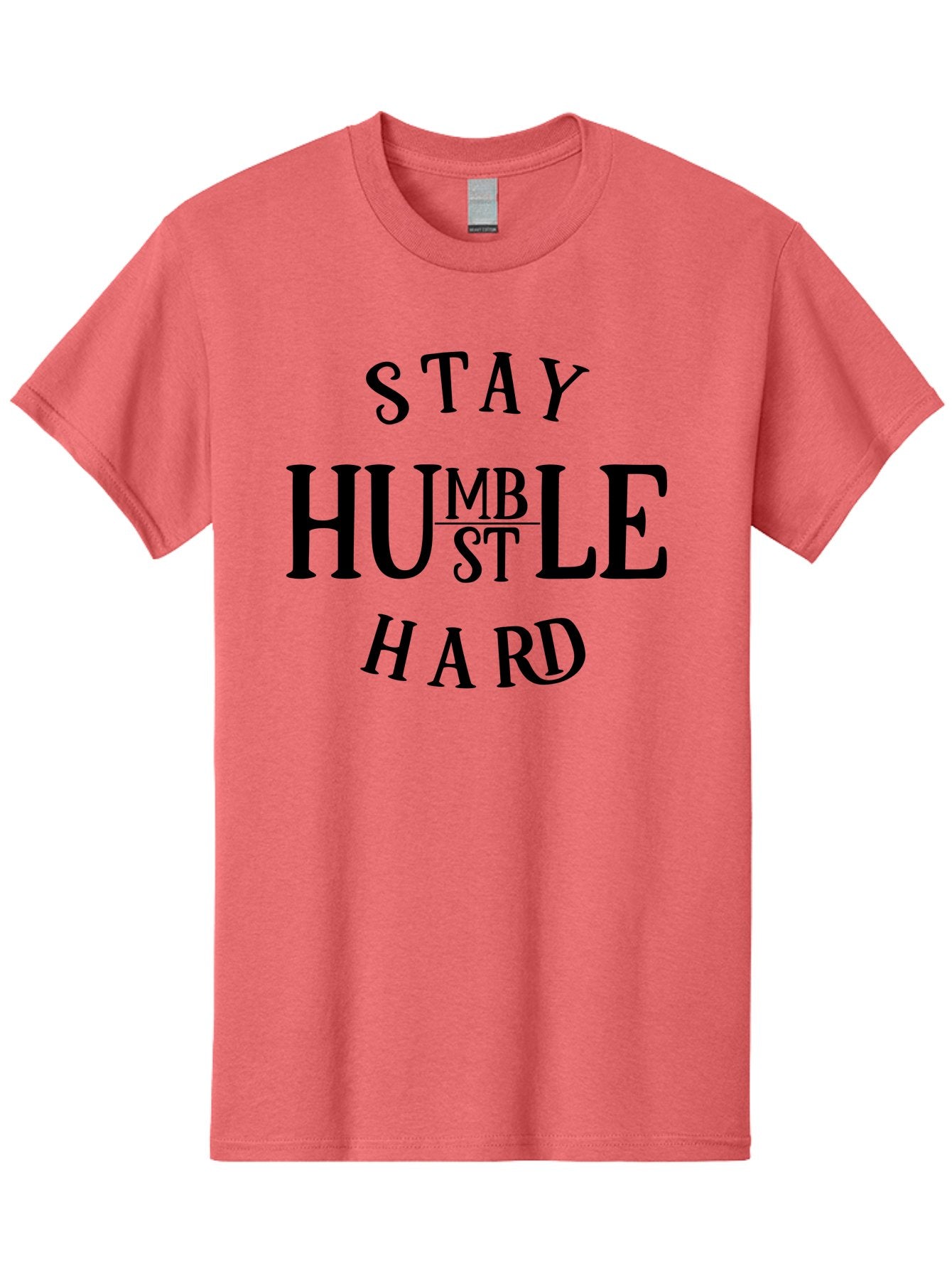 Stay-Humble-Hard Men'S Graphic Tee, 100% Cotton, Comfortable Casual Summer Wear, Machine Washable, Motivational Quote, Inspirational Phrase, Bold Typography, Stay Humble Hard, Humility, Perseverance, Hard Work, Success Mindset, Quote Art Aad481 5