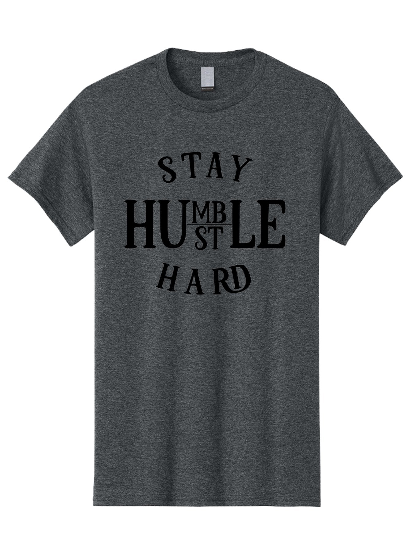Stay-Humble-Hard Men'S Graphic Tee, 100% Cotton, Comfortable Casual Summer Wear, Machine Washable, Motivational Quote, Inspirational Phrase, Bold Typography, Stay Humble Hard, Humility, Perseverance, Hard Work, Success Mindset, Quote Art Aad481 11
