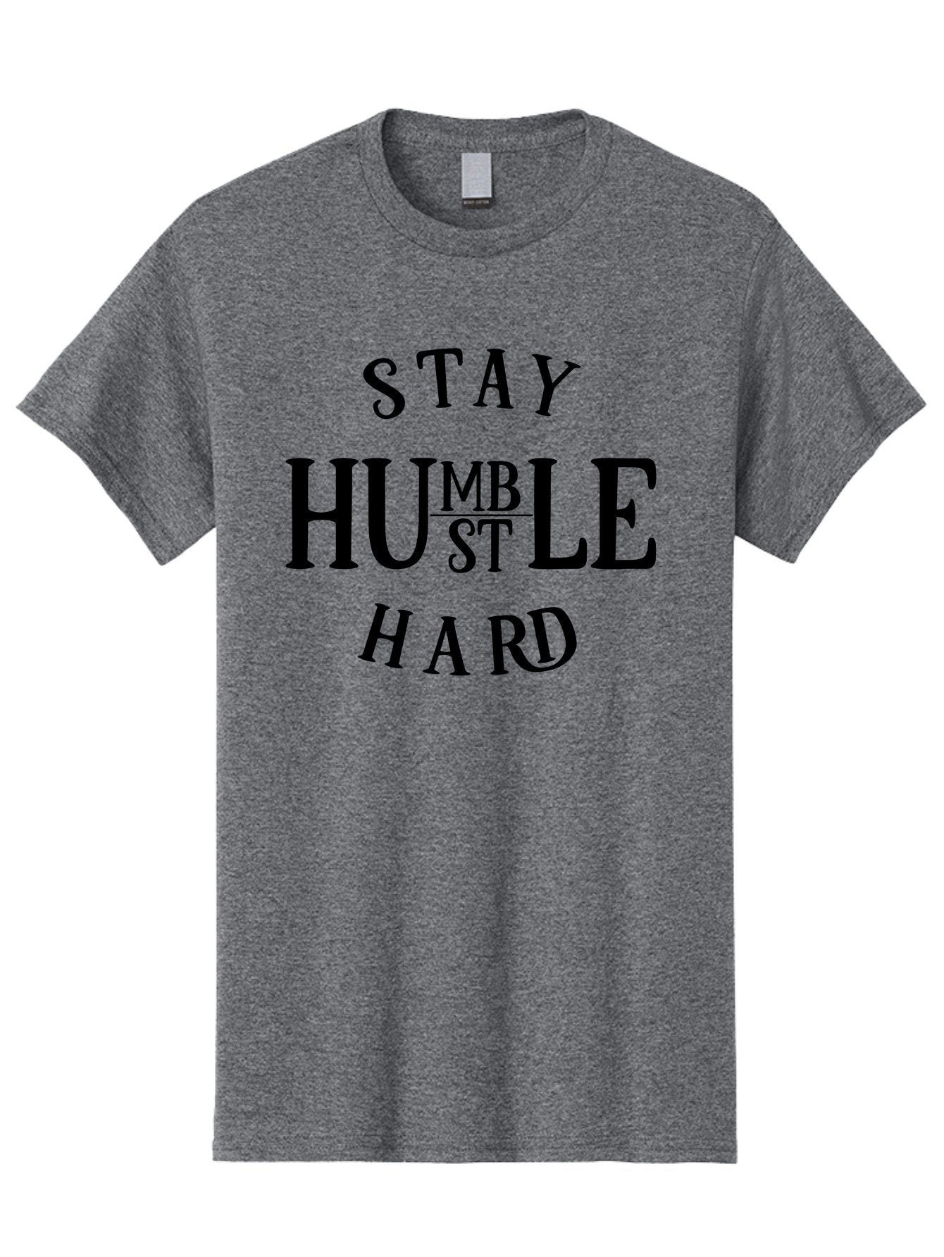 Stay-Humble-Hard Men'S Graphic Tee, 100% Cotton, Comfortable Casual Summer Wear, Machine Washable, Motivational Quote, Inspirational Phrase, Bold Typography, Stay Humble Hard, Humility, Perseverance, Hard Work, Success Mindset, Quote Art Aad481 12
