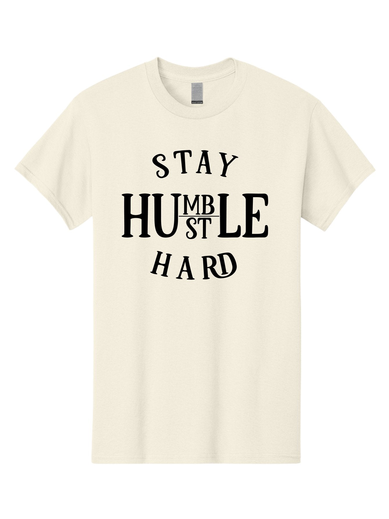 Stay-Humble-Hard Men'S Graphic Tee, 100% Cotton, Comfortable Casual Summer Wear, Machine Washable, Motivational Quote, Inspirational Phrase, Bold Typography, Stay Humble Hard, Humility, Perseverance, Hard Work, Success Mindset, Quote Art Aad481 15