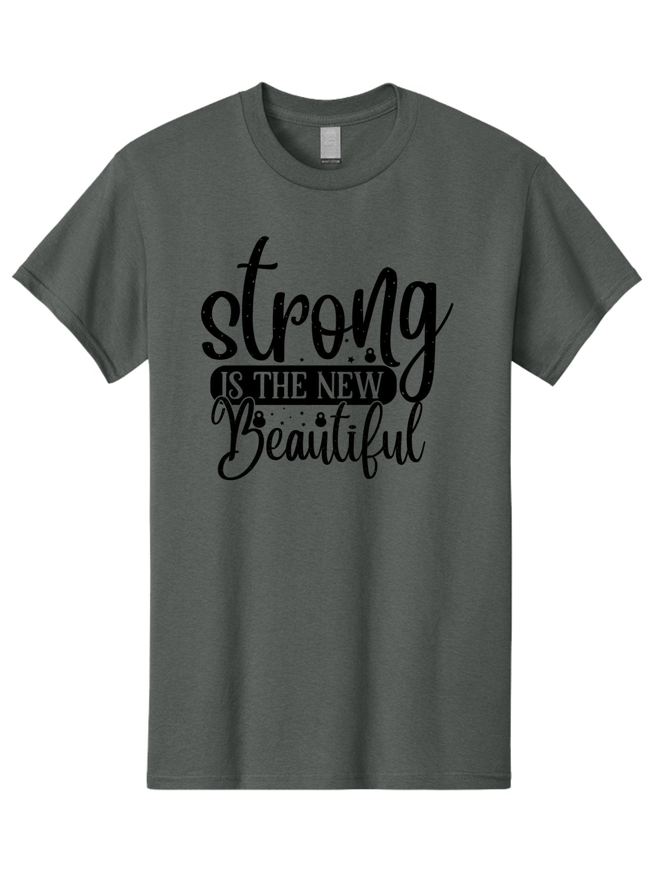 Strong-Is-The-New-Beautiful Men'S Graphic Tee, 100% Cotton, Comfortable Casual Summer Wear, Machine Washable, Motivational Quote, Inspirational Words, Strong Is The New Beautiful, Female Empowerment, Fitness Motivation, Positive Affirmation, Aad483 5
