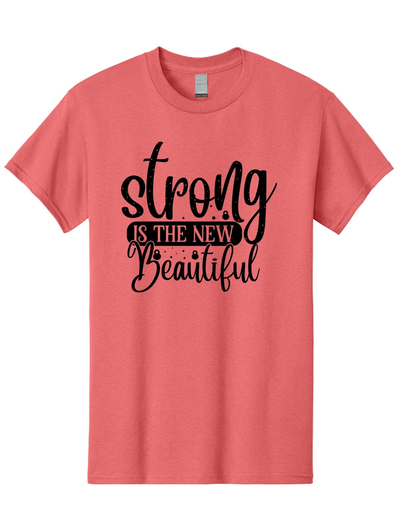 Strong-Is-The-New-Beautiful Men'S Graphic Tee, 100% Cotton, Comfortable Casual Summer Wear, Machine Washable, Motivational Quote, Inspirational Words, Strong Is The New Beautiful, Female Empowerment, Fitness Motivation, Positive Affirmation, Aad483 15