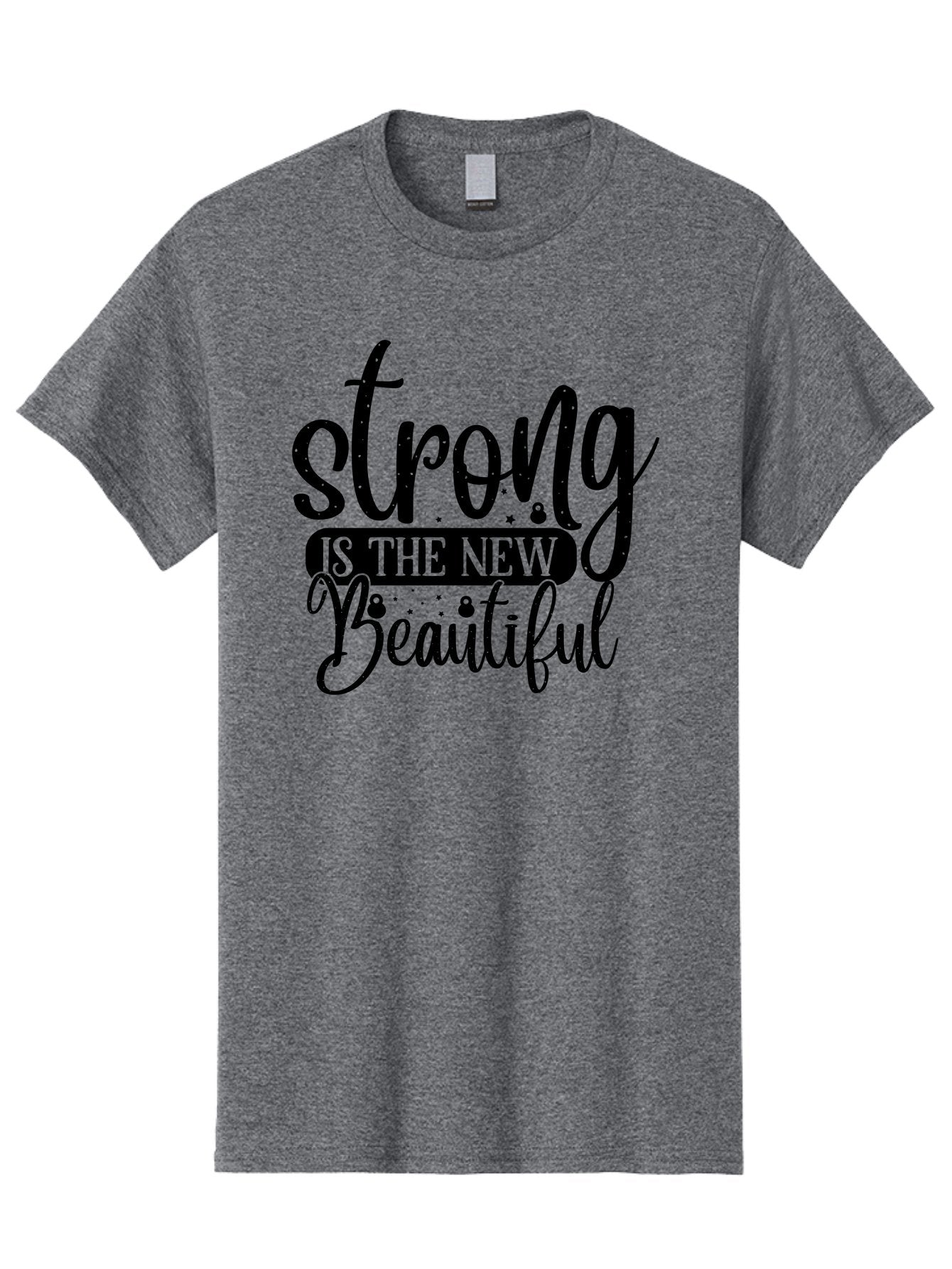 Strong-Is-The-New-Beautiful Men'S Graphic Tee, 100% Cotton, Comfortable Casual Summer Wear, Machine Washable, Motivational Quote, Inspirational Words, Strong Is The New Beautiful, Female Empowerment, Fitness Motivation, Positive Affirmation, Aad483 9
