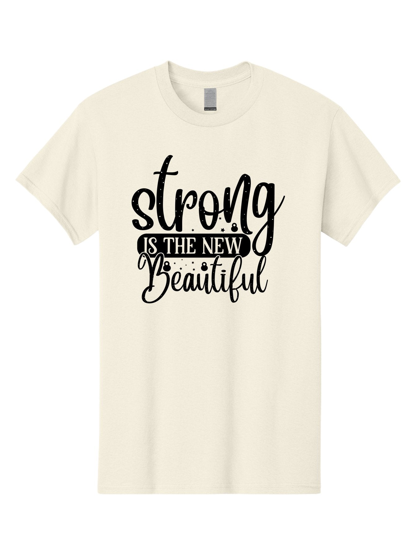 Strong-Is-The-New-Beautiful Men'S Graphic Tee, 100% Cotton, Comfortable Casual Summer Wear, Machine Washable, Motivational Quote, Inspirational Words, Strong Is The New Beautiful, Female Empowerment, Fitness Motivation, Positive Affirmation, Aad483