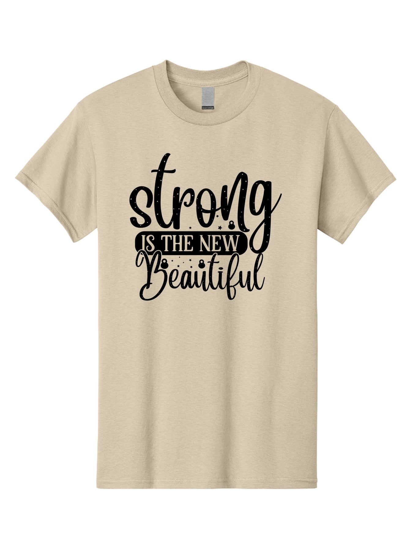 Strong-Is-The-New-Beautiful Men'S Graphic Tee, 100% Cotton, Comfortable Casual Summer Wear, Machine Washable, Motivational Quote, Inspirational Words, Strong Is The New Beautiful, Female Empowerment, Fitness Motivation, Positive Affirmation, Aad483 3