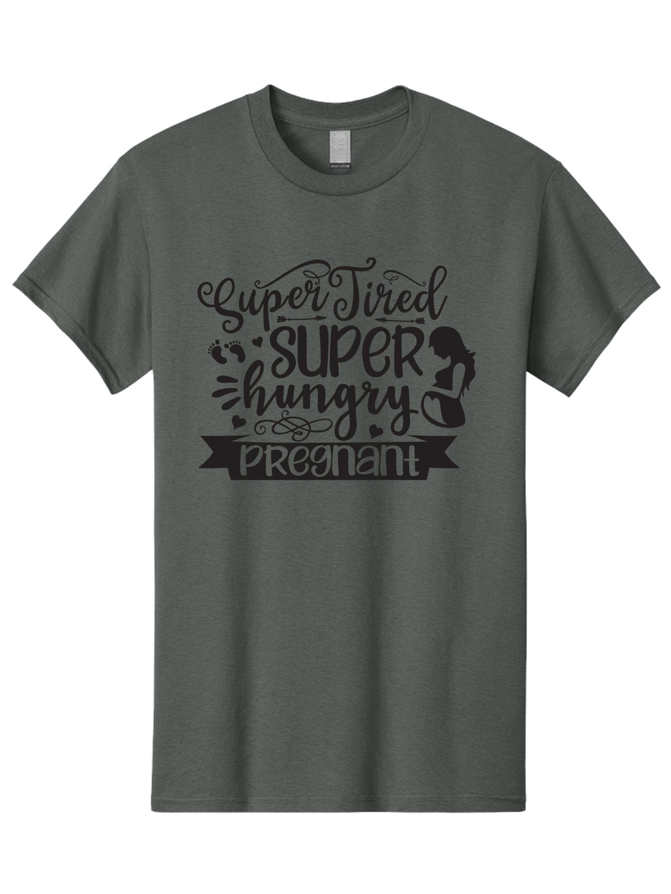 Super-Tired-Super-Hungry Men'S Graphic Tee, 100% Cotton, Comfortable Casual Summer Wear, Machine Washable, Pregnancy Fatigue, Morning Sickness, Expectant Mother, Baby On The Way, Pregnancy Journey, Mom To Be, Baby Bump Aad486 6