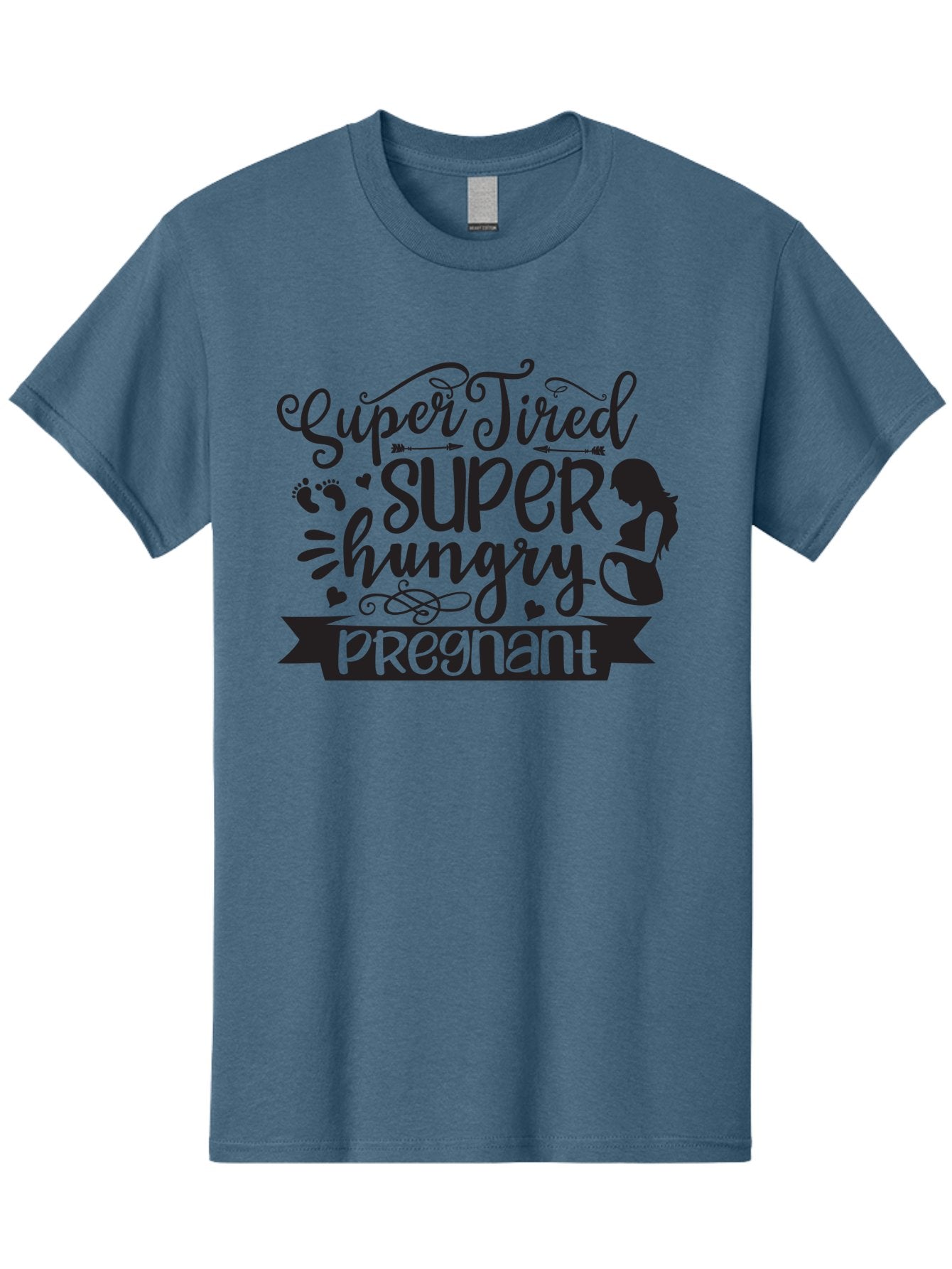 Super-Tired-Super-Hungry Men'S Graphic Tee, 100% Cotton, Comfortable Casual Summer Wear, Machine Washable, Pregnancy Fatigue, Morning Sickness, Expectant Mother, Baby On The Way, Pregnancy Journey, Mom To Be, Baby Bump Aad486 15