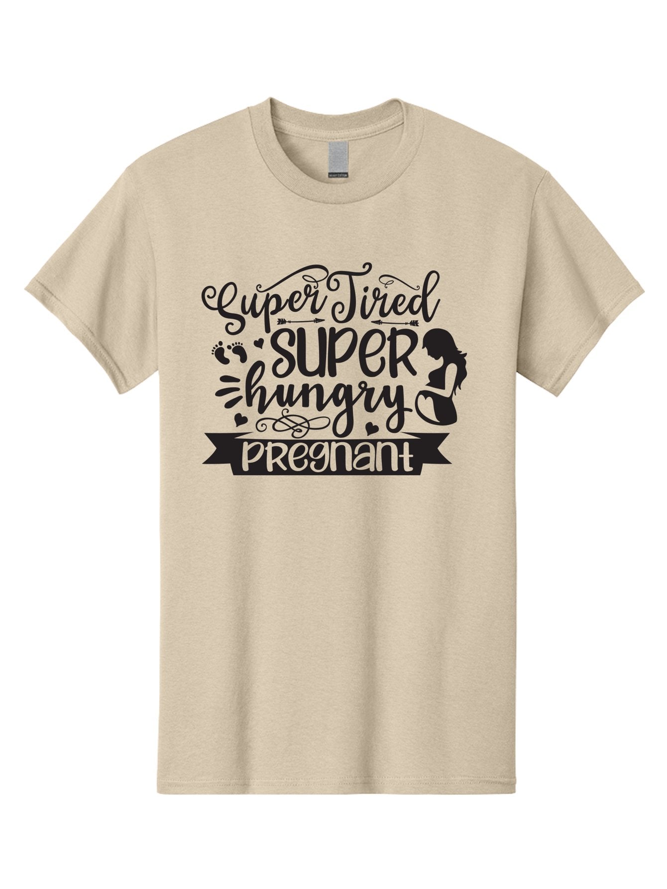 Super-Tired-Super-Hungry Men'S Graphic Tee, 100% Cotton, Comfortable Casual Summer Wear, Machine Washable, Pregnancy Fatigue, Morning Sickness, Expectant Mother, Baby On The Way, Pregnancy Journey, Mom To Be, Baby Bump Aad486 11