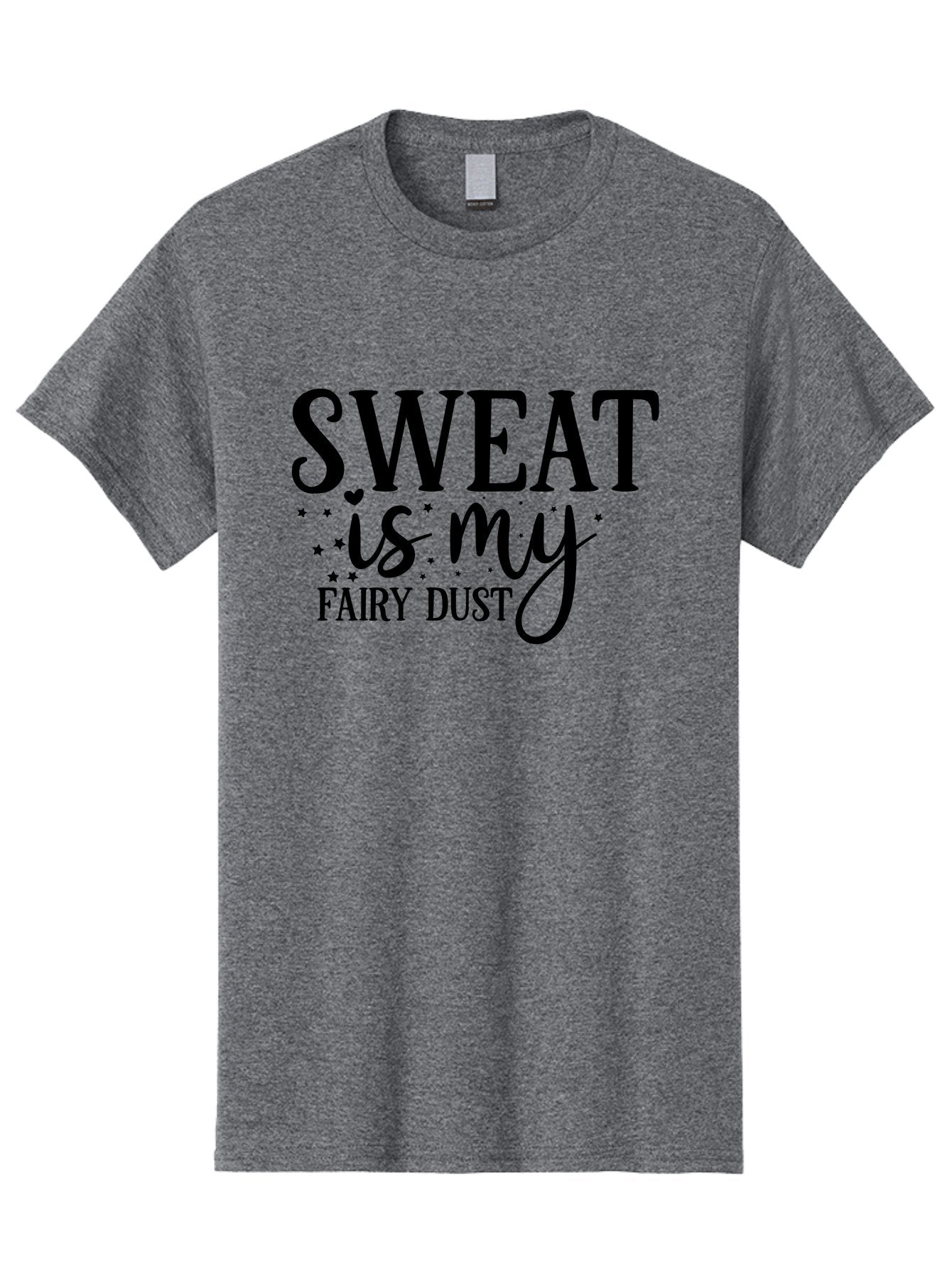 Sweat-Is-My-Fairy-Dust Men'S Graphic Tee, 100% Cotton, Comfortable Casual Summer Wear, Machine Washable, Funny Fitness Quote, Motivational Phrase, Workout Inspiration, Sweat Is My Fairy Dust, Fitness Humor, Gym Motivation, Aad488 5