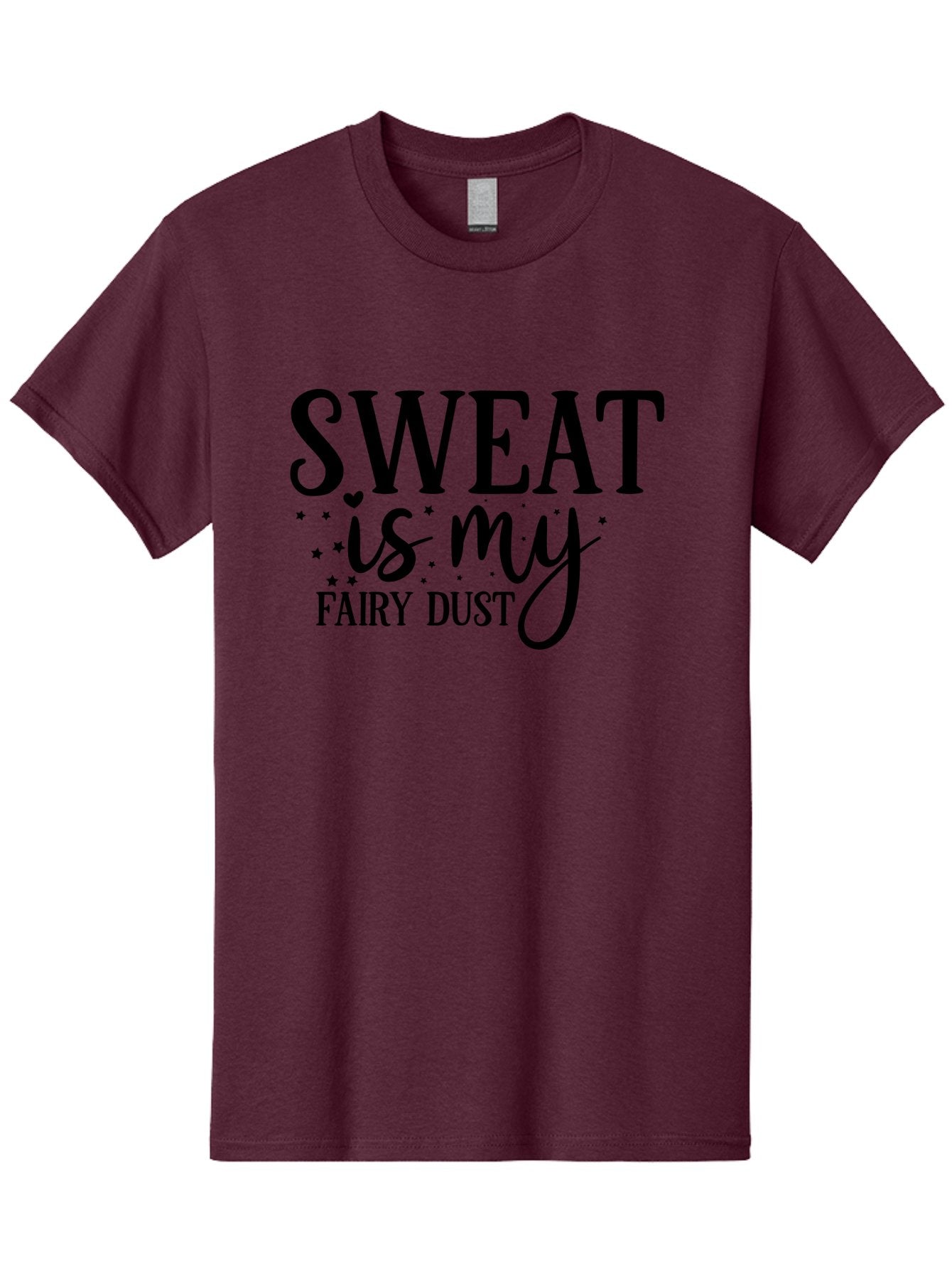 Sweat-Is-My-Fairy-Dust Men'S Graphic Tee, 100% Cotton, Comfortable Casual Summer Wear, Machine Washable, Funny Fitness Quote, Motivational Phrase, Workout Inspiration, Sweat Is My Fairy Dust, Fitness Humor, Gym Motivation, Aad488