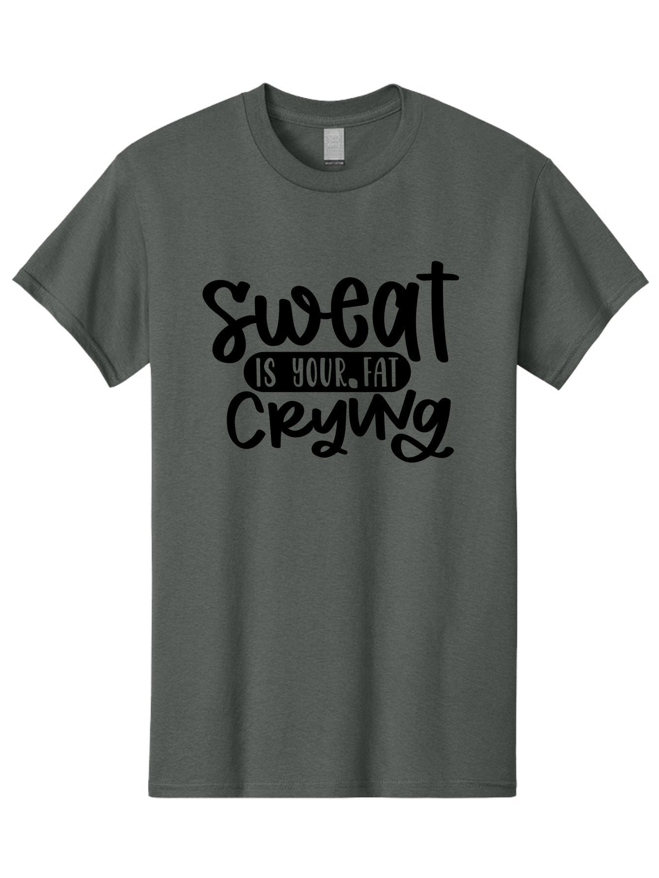 Sweat-Is-Your-Fat-Crying Men'S Graphic Tee, 100% Cotton, Comfortable Casual Summer Wear, Machine Washable, Motivational Quote, Fitness Inspiration, Weight Loss Motivation, Gym Motivation, Workout Inspiration, Healthy Lifestyle, Fitness Quote Aad489 8