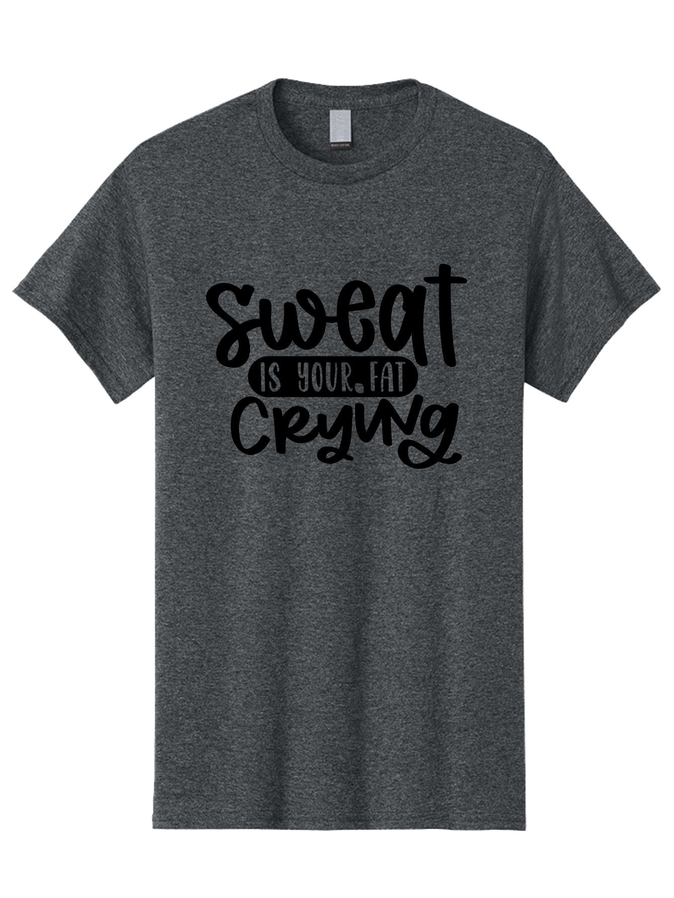 Sweat-Is-Your-Fat-Crying Men'S Graphic Tee, 100% Cotton, Comfortable Casual Summer Wear, Machine Washable, Motivational Quote, Fitness Inspiration, Weight Loss Motivation, Gym Motivation, Workout Inspiration, Healthy Lifestyle, Fitness Quote Aad489 6
