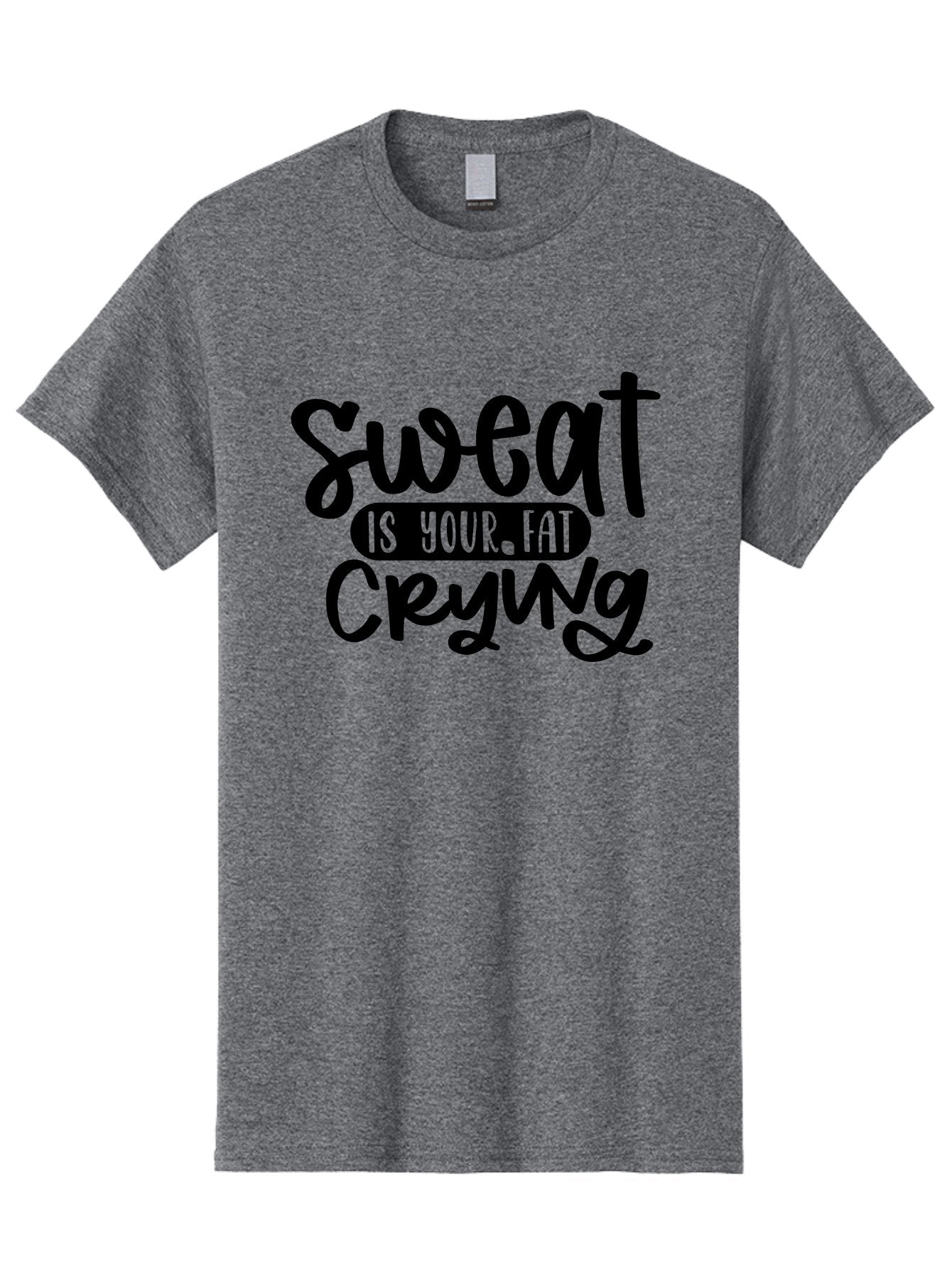 Sweat-Is-Your-Fat-Crying Men'S Graphic Tee, 100% Cotton, Comfortable Casual Summer Wear, Machine Washable, Motivational Quote, Fitness Inspiration, Weight Loss Motivation, Gym Motivation, Workout Inspiration, Healthy Lifestyle, Fitness Quote Aad489 10