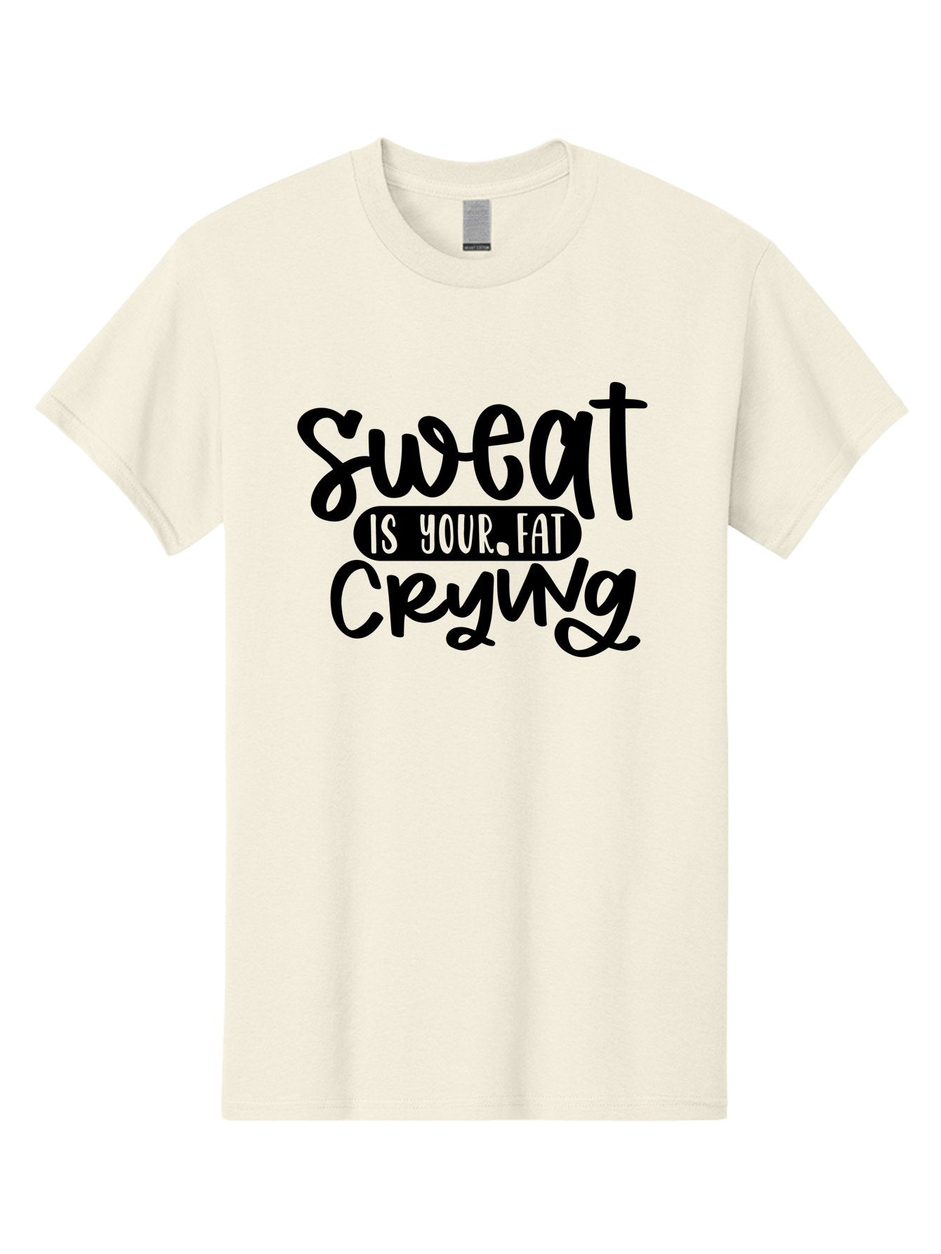 Sweat-Is-Your-Fat-Crying Men'S Graphic Tee, 100% Cotton, Comfortable Casual Summer Wear, Machine Washable, Motivational Quote, Fitness Inspiration, Weight Loss Motivation, Gym Motivation, Workout Inspiration, Healthy Lifestyle, Fitness Quote Aad489 5