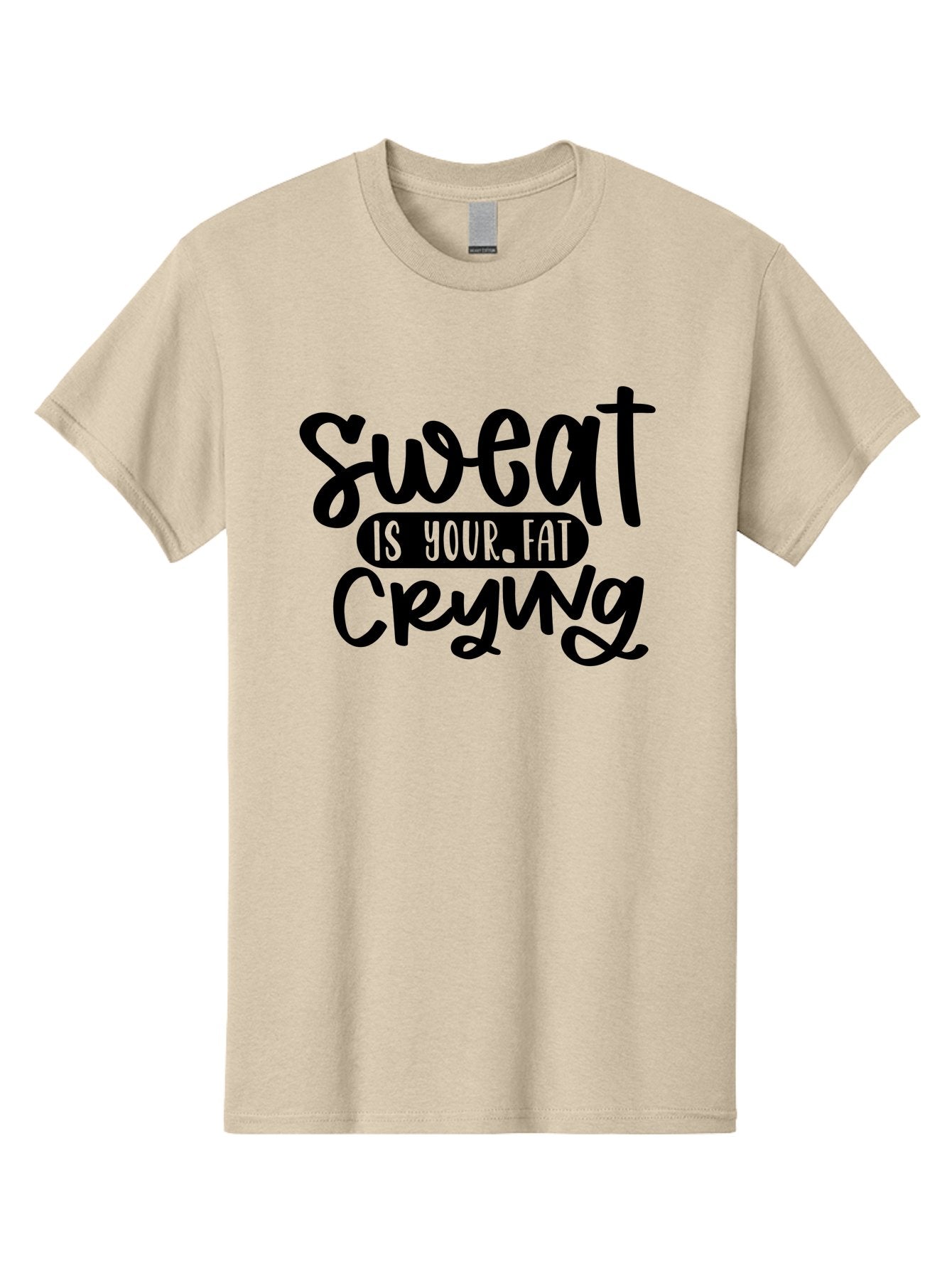 Sweat-Is-Your-Fat-Crying Men'S Graphic Tee, 100% Cotton, Comfortable Casual Summer Wear, Machine Washable, Motivational Quote, Fitness Inspiration, Weight Loss Motivation, Gym Motivation, Workout Inspiration, Healthy Lifestyle, Fitness Quote Aad489 9