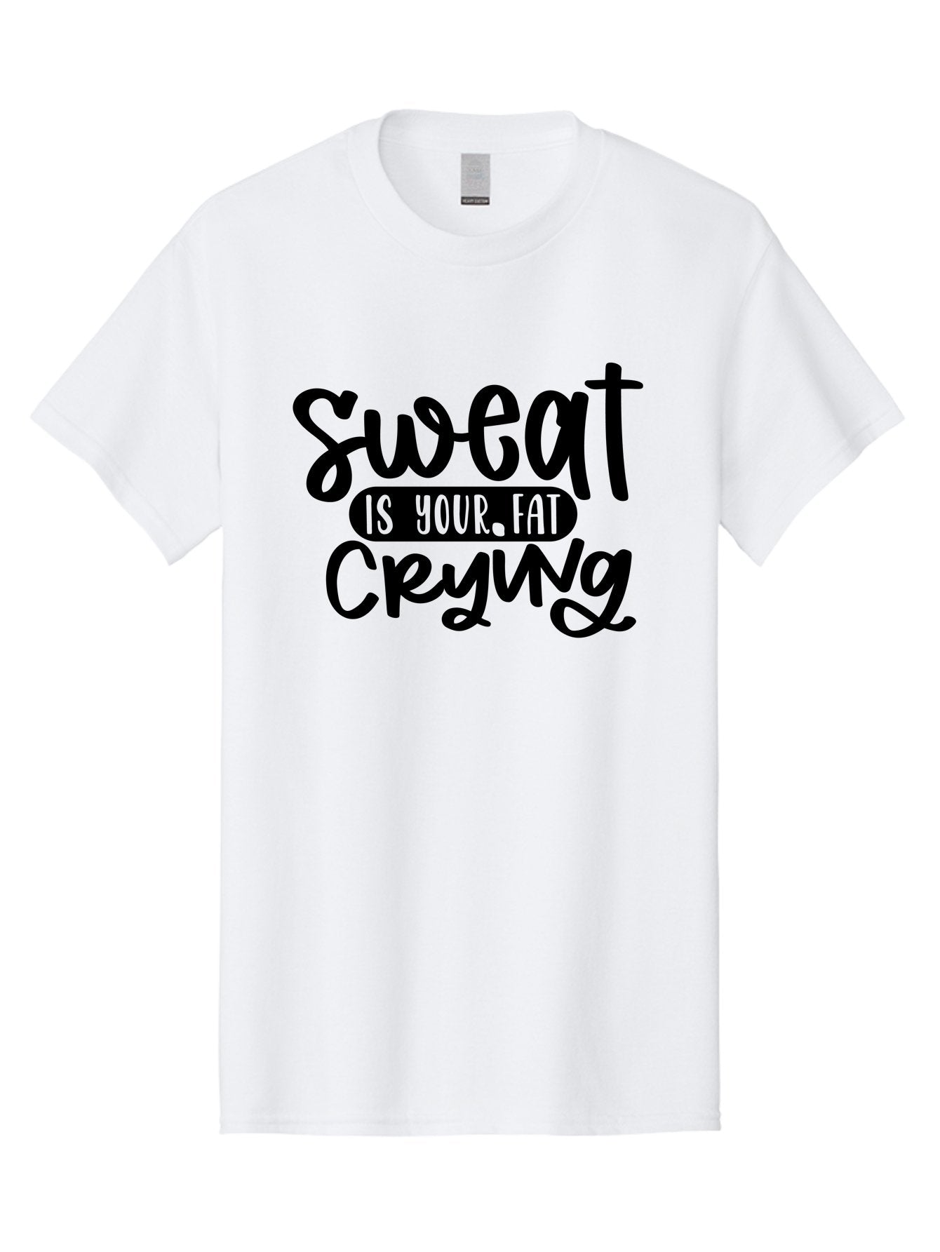 Sweat-Is-Your-Fat-Crying Men'S Graphic Tee, 100% Cotton, Comfortable Casual Summer Wear, Machine Washable, Motivational Quote, Fitness Inspiration, Weight Loss Motivation, Gym Motivation, Workout Inspiration, Healthy Lifestyle, Fitness Quote Aad489 11