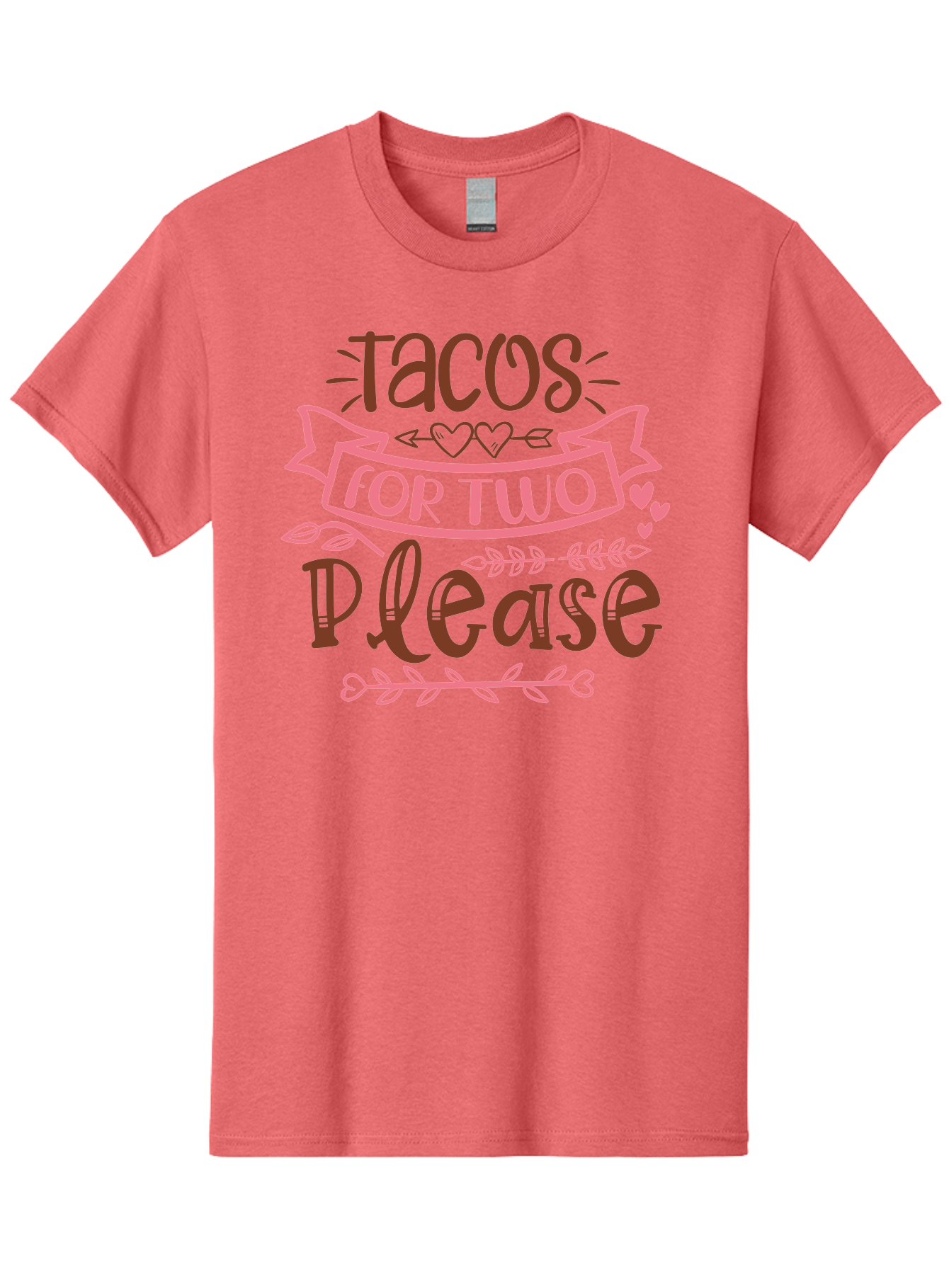 Tacos-For-Two-Please Men'S Graphic Tee, 100% Cotton, Comfortable Casual Summer Wear, Machine Washable, Tacos For Two, Romantic Dinner, Foodie Gift, Taco Love, Couple'S Quote, Dinner For Two, Love Hearts, Valentine'S Day Aad491 17