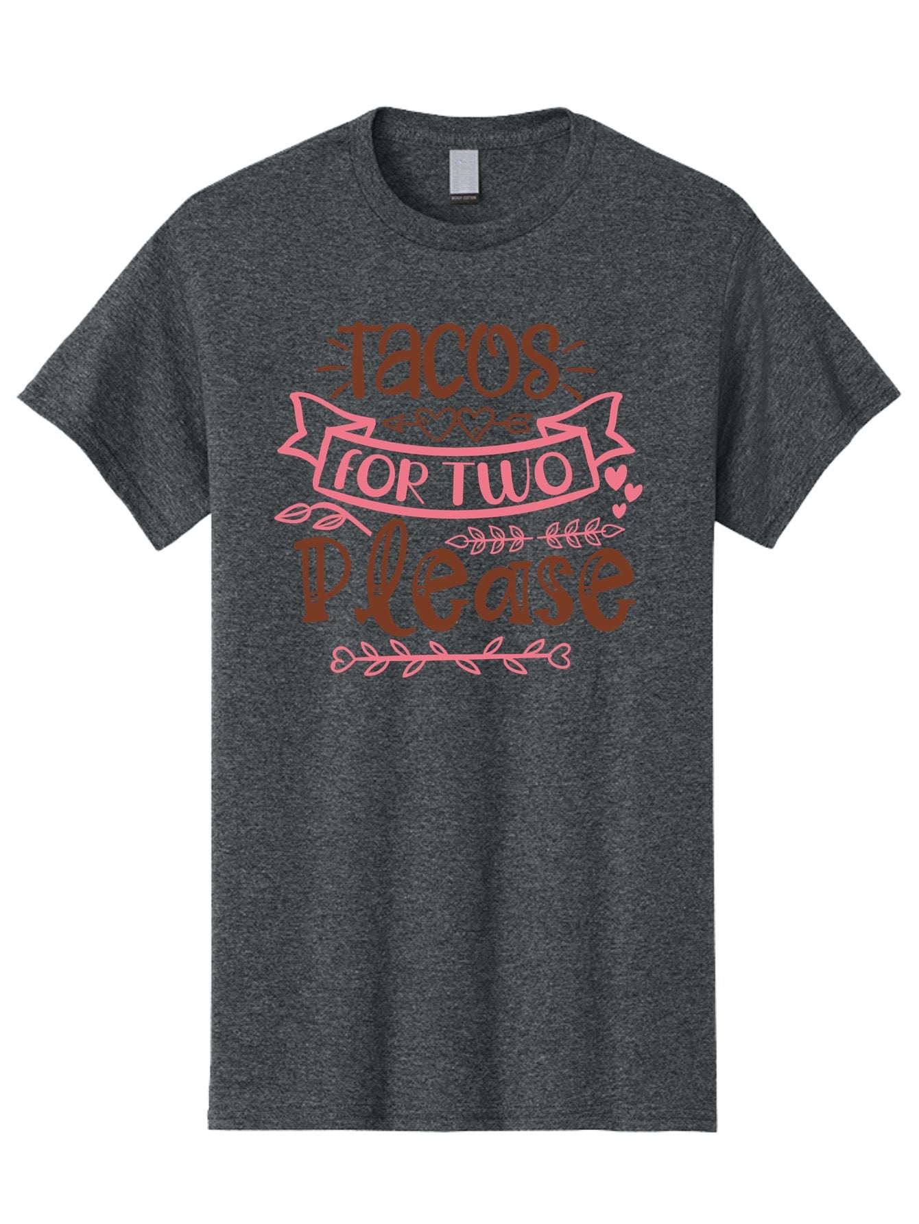 Tacos-For-Two-Please Men'S Graphic Tee, 100% Cotton, Comfortable Casual Summer Wear, Machine Washable, Tacos For Two, Romantic Dinner, Foodie Gift, Taco Love, Couple'S Quote, Dinner For Two, Love Hearts, Valentine'S Day Aad491 15