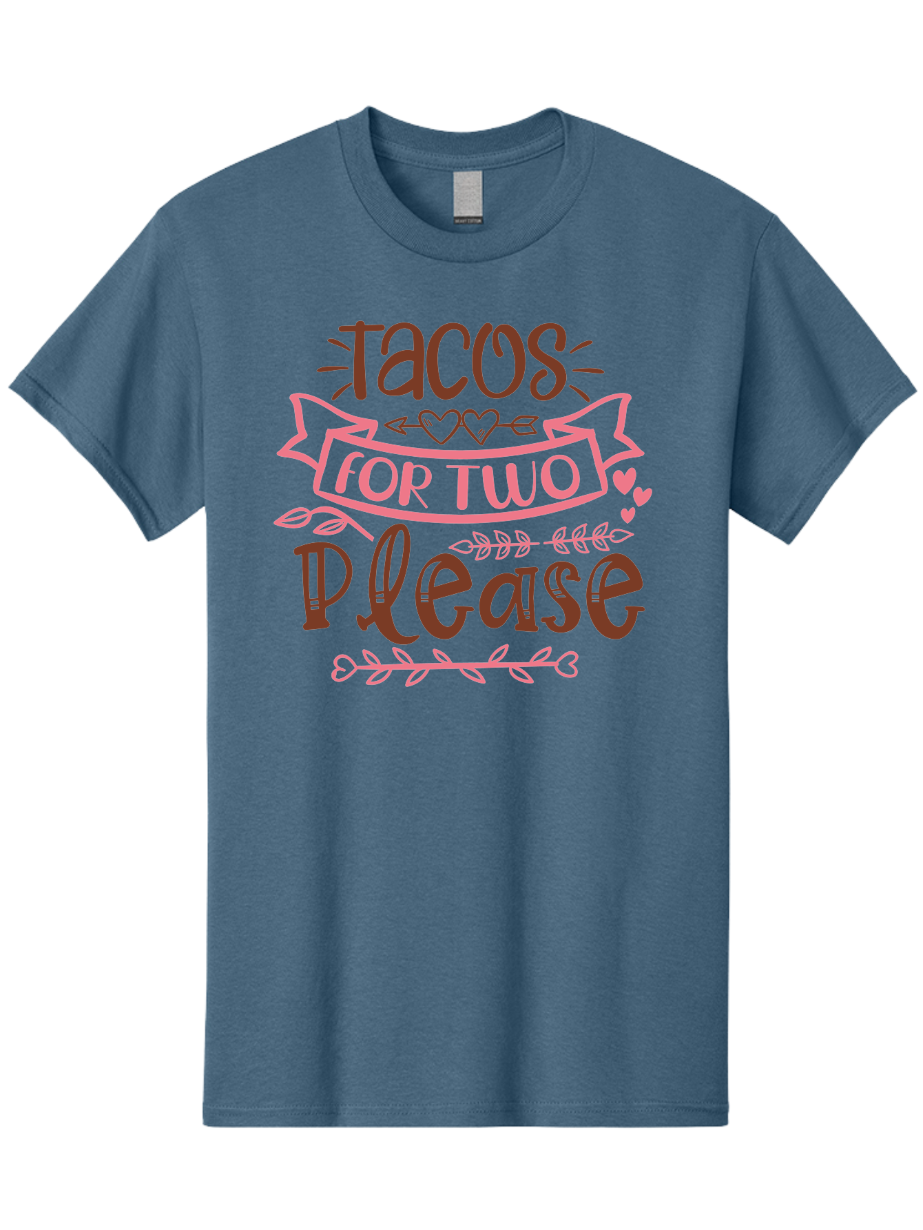 Tacos-For-Two-Please Men'S Graphic Tee, 100% Cotton, Comfortable Casual Summer Wear, Machine Washable, Tacos For Two, Romantic Dinner, Foodie Gift, Taco Love, Couple'S Quote, Dinner For Two, Love Hearts, Valentine'S Day Aad491 21